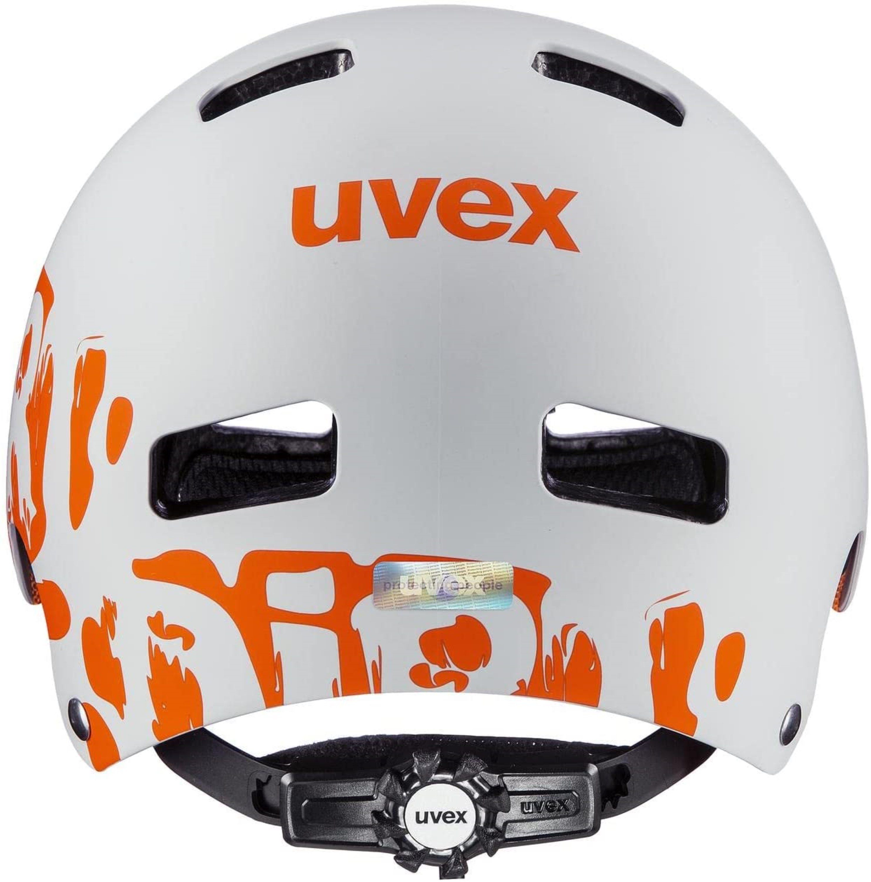 Uvex Kinderfahrradhelm Kid 3 cc Dirtbike grey-orange mat