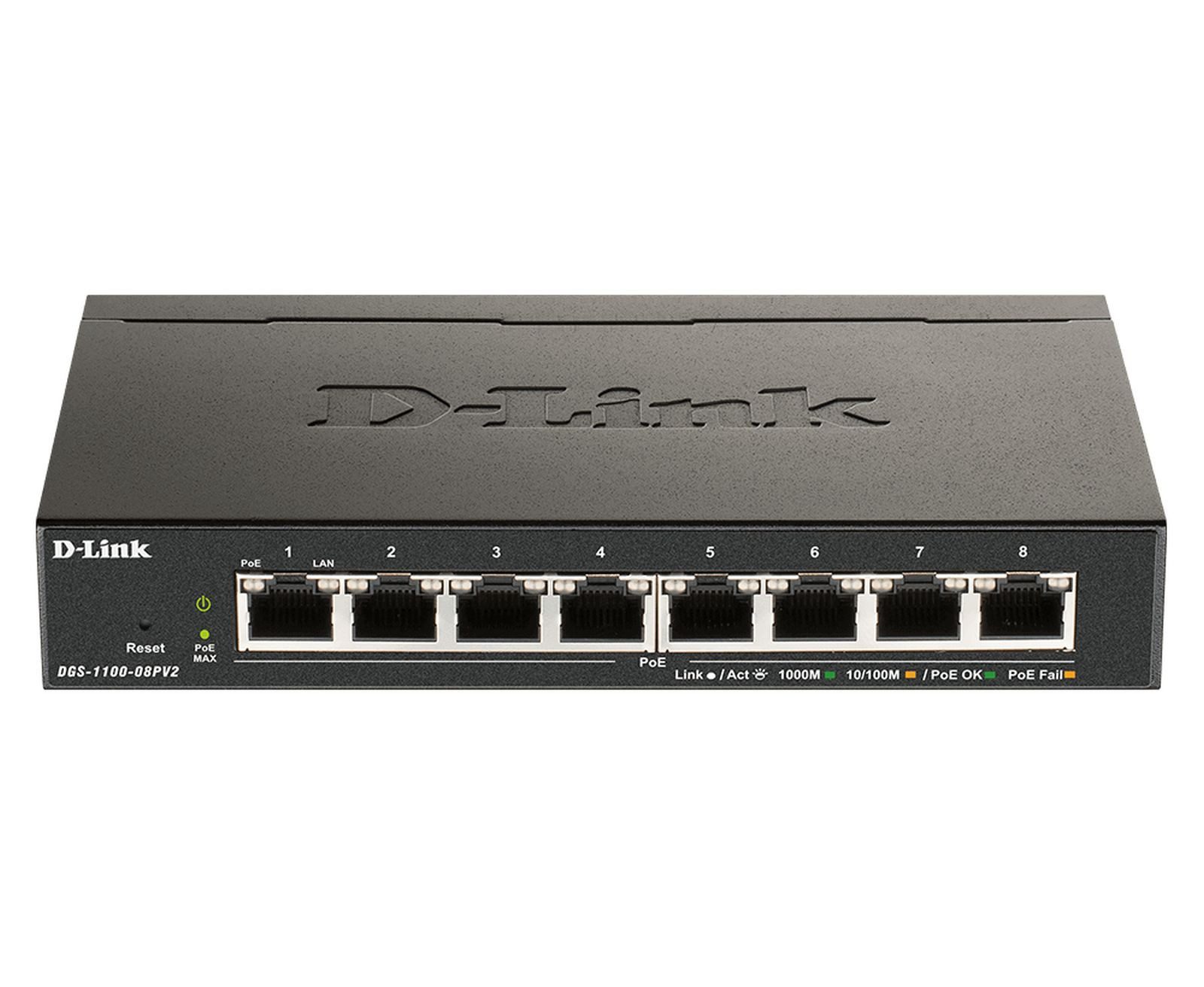 D-Link DGS-1100-08PV2/E Gigabit Smart Managed Switch Netzwerk-Switch