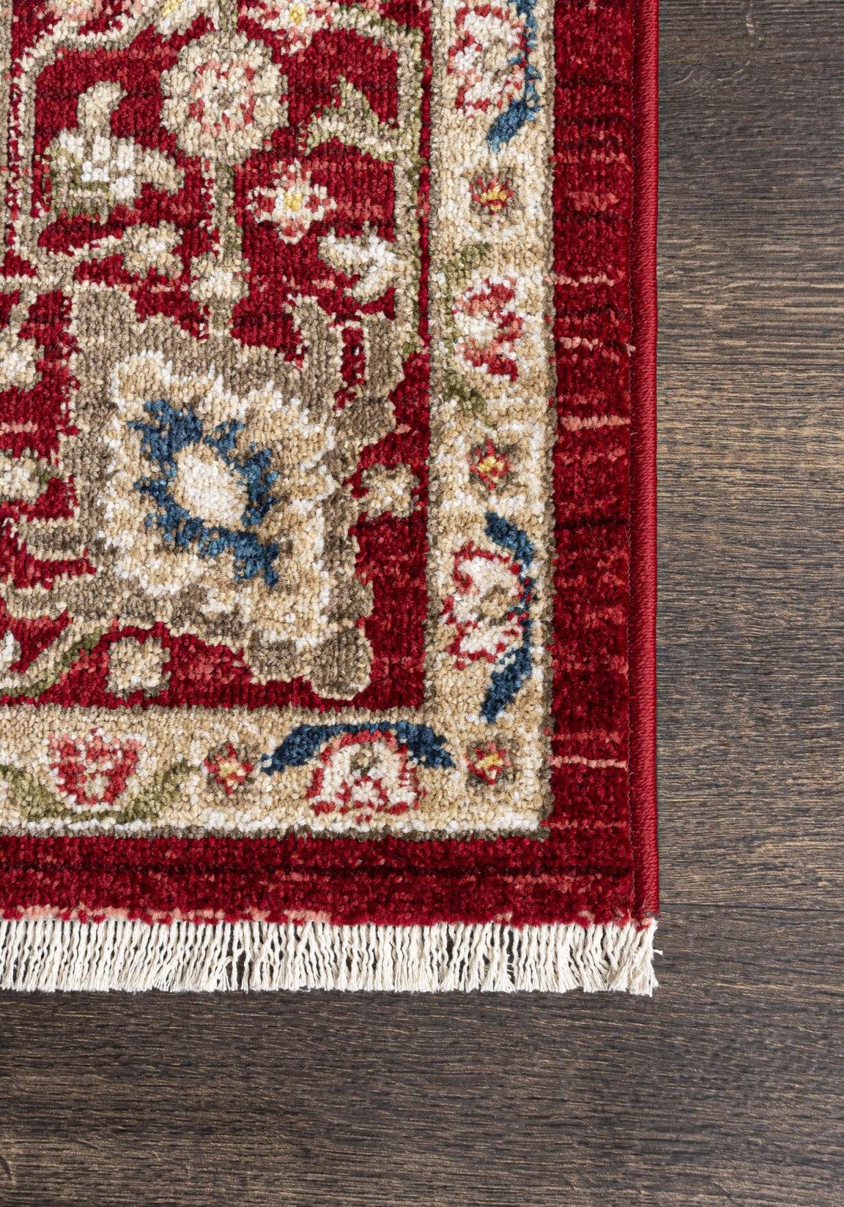 Orientteppich Oriente Teppich - Orient Wohnzimmerteppich 305 Mazovia, 200 x Geeignet Pflegeleicht, Rot, für cm, Teppich Fußbodenheizung, Traditioneller