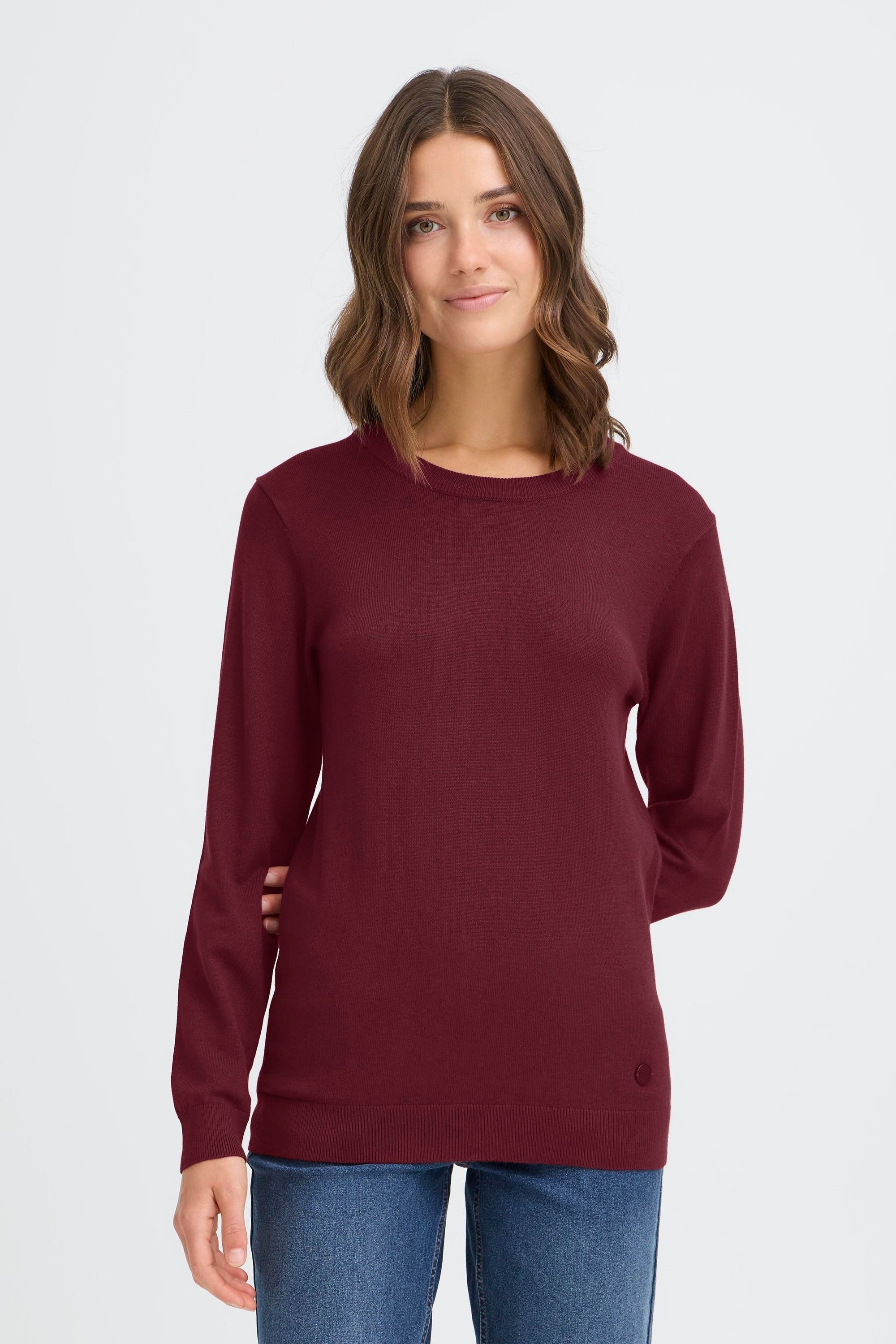 OXMO Strickpullover OXAIDA ONECK JUMPER Moderner Pullover mit Rundhalsaussc günstig online kaufen