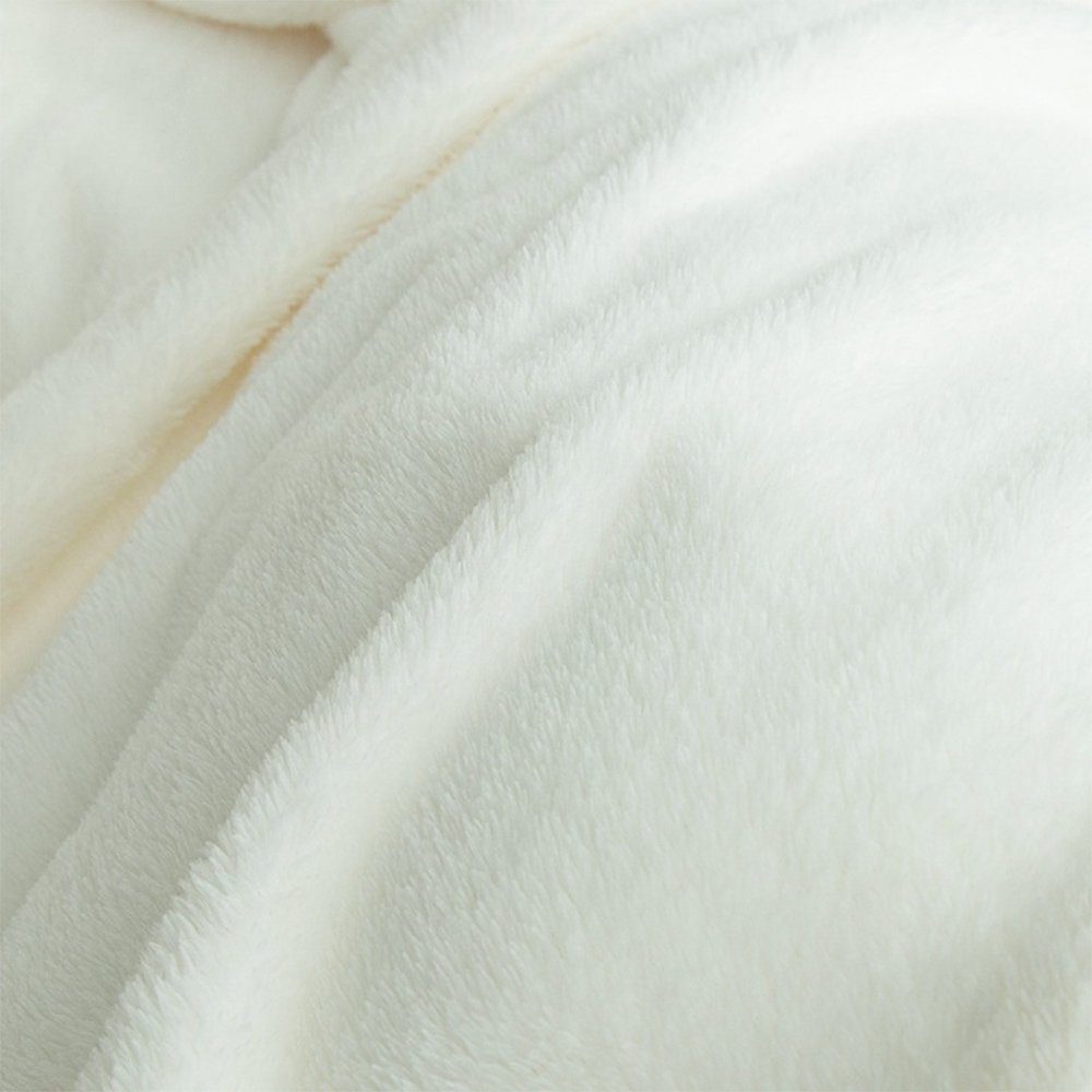 Weiß Flanell-Daunendecke, zggzerg superweiche, warme, flauschige und Einschlagdecke