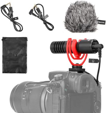 BOYA Richtmikrofon BY-MM1plus (5-tlg), für Foto- und Video-Kameras, PC, Laptop, Smartphones und Tablet-PC