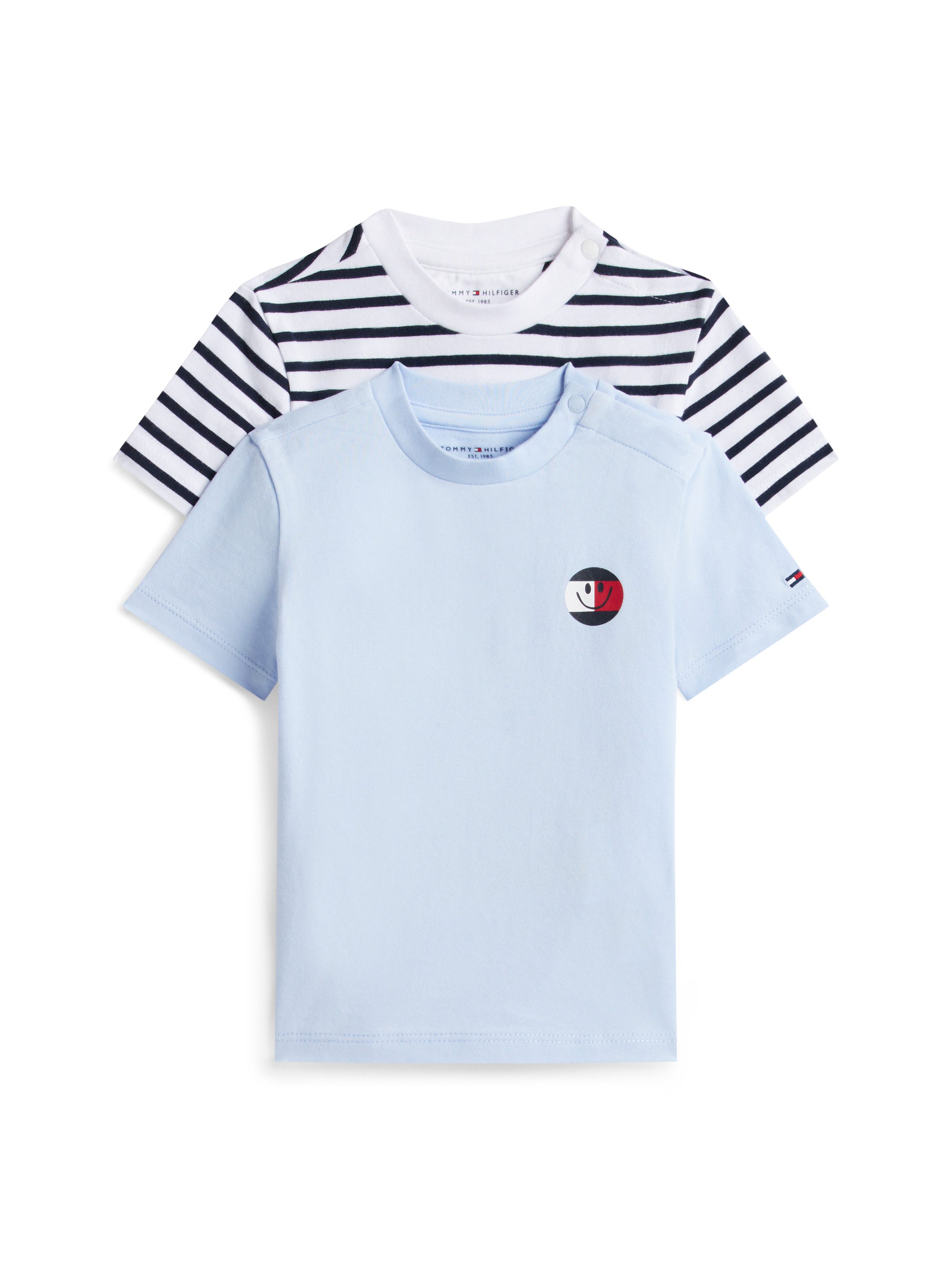 Tommy Hilfiger T-Shirt FLAG SMILE 2 PACK TEE S/S (2-tlg) Regular fit mit Rundhalsausschnitt für Babys