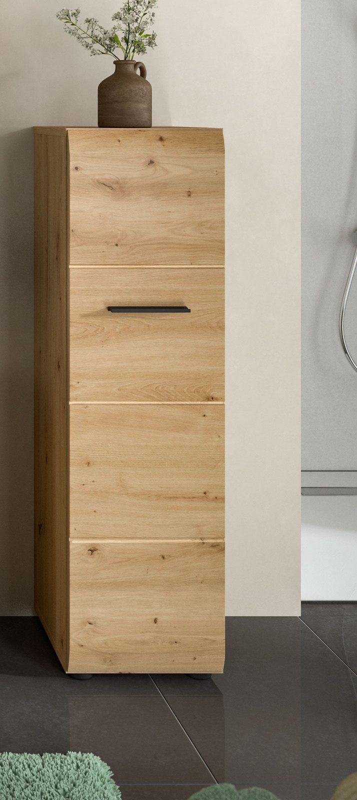 Inn.Furn Badkommode Cover (Badschrank in Eiche Artisan, 30 x 106 cm), als Hängeschrank oder stehend – Bild 3 von 5