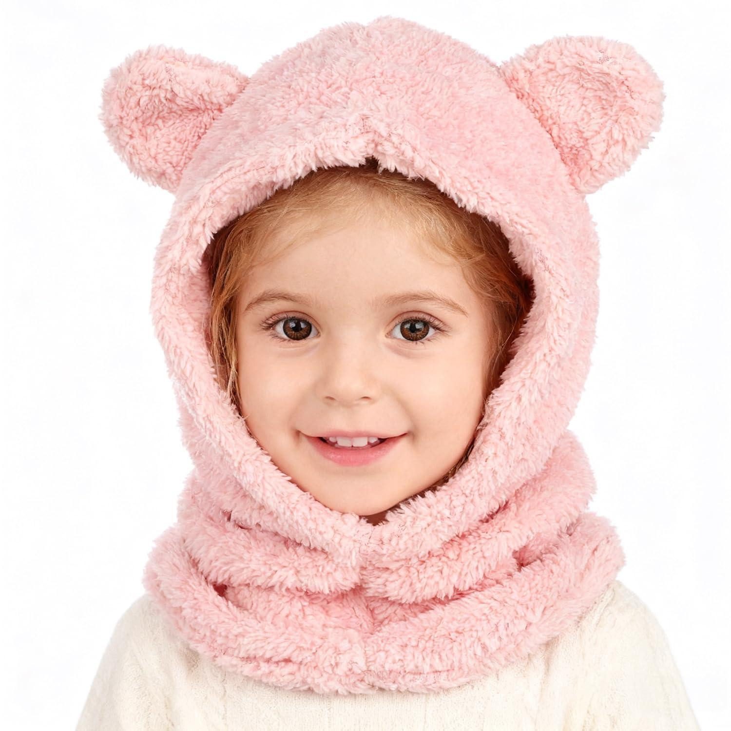 Schlupfmütze Schlupfmütze Kinder Fleece Thermo Winddicht Sturmhaube Rosa S