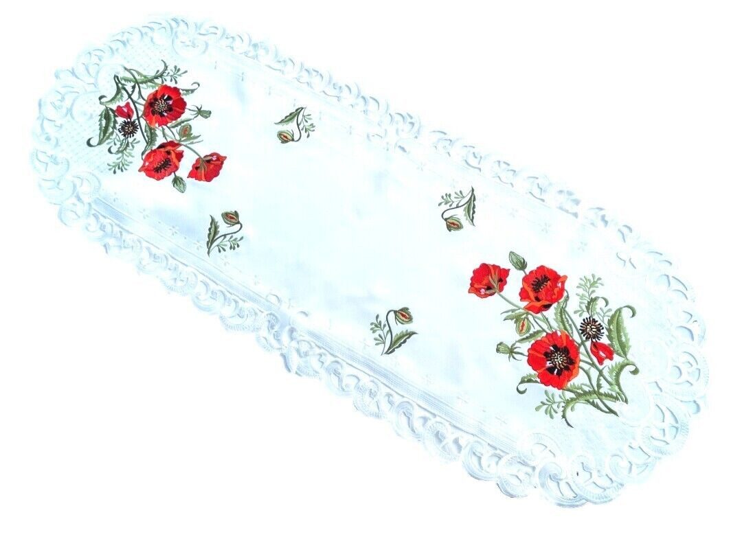 Westernlifestyle Tischdecke Roter Klatschmohn Tischläufer Mitteldecke gesti günstig online kaufen