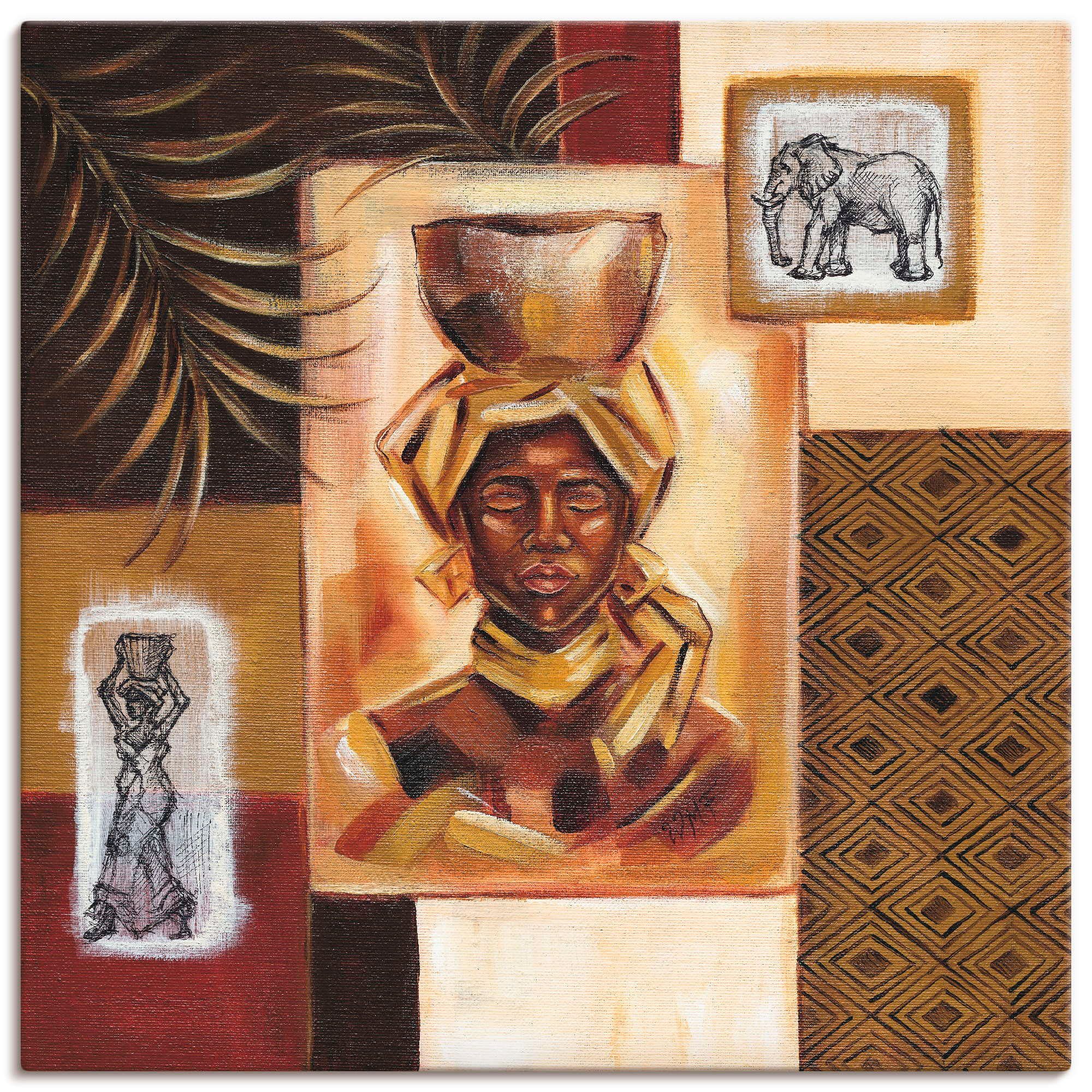 Artland Wandbild Aus Afrika I, Frau (1 St), als Leinwandbild, Wandaufkleber oder Poster in versch. Größen