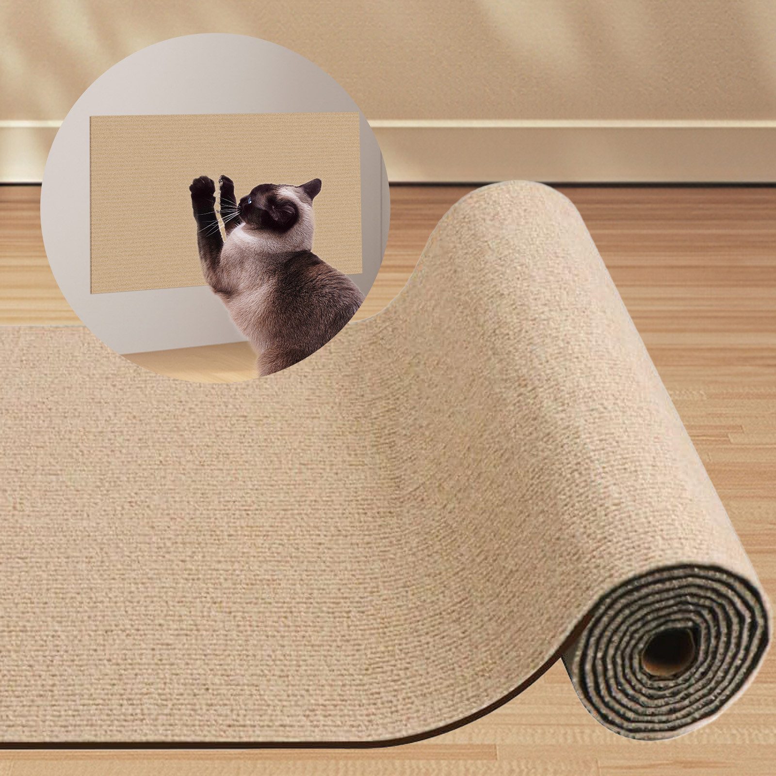 OKWISH Kratzmatte 100x40 CM Selbstklebend Kratzteppich Katze Wand, (Kratzfe günstig online kaufen