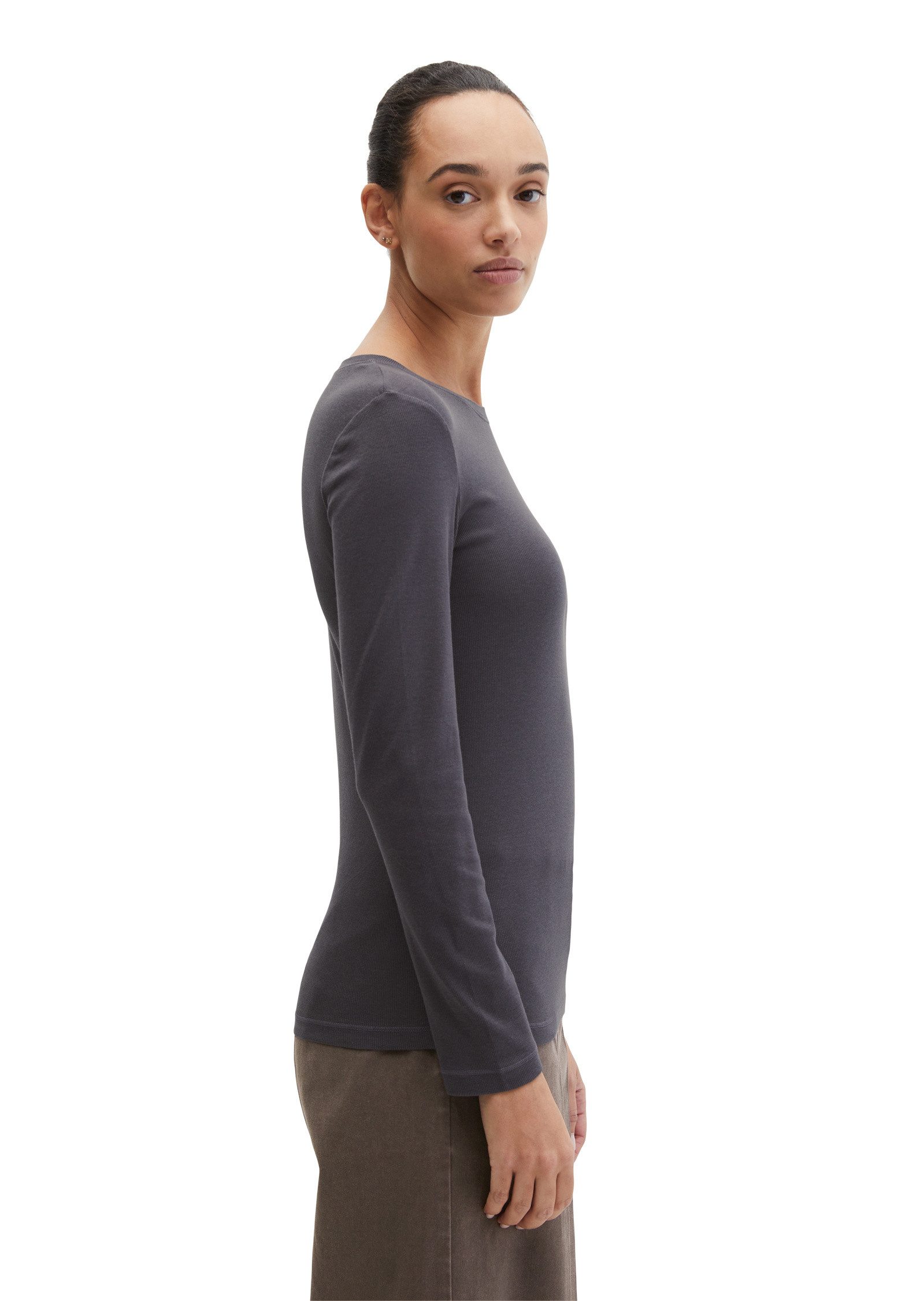 Marc O'Polo Langarmshirt aus Rippjersey günstig online kaufen