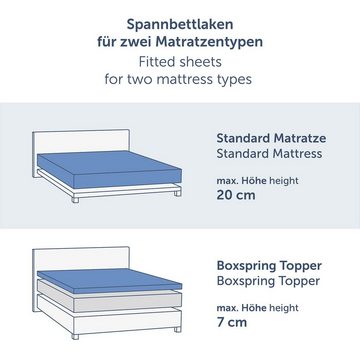 Spannbettlaken Blumtal Basics Baumwolle Spannbettlaken, Blumtal, Baumwolle, (1 Stück)