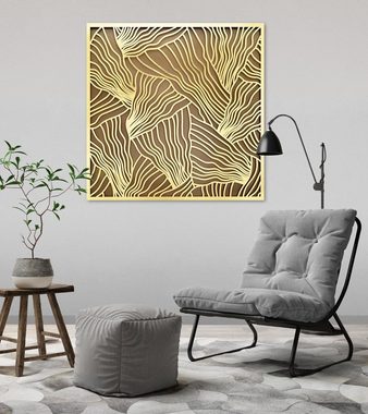 KUNSTLOFT Metallbild Nature's Praise 80x80 cm, handgefertiges Wandrelief 3D