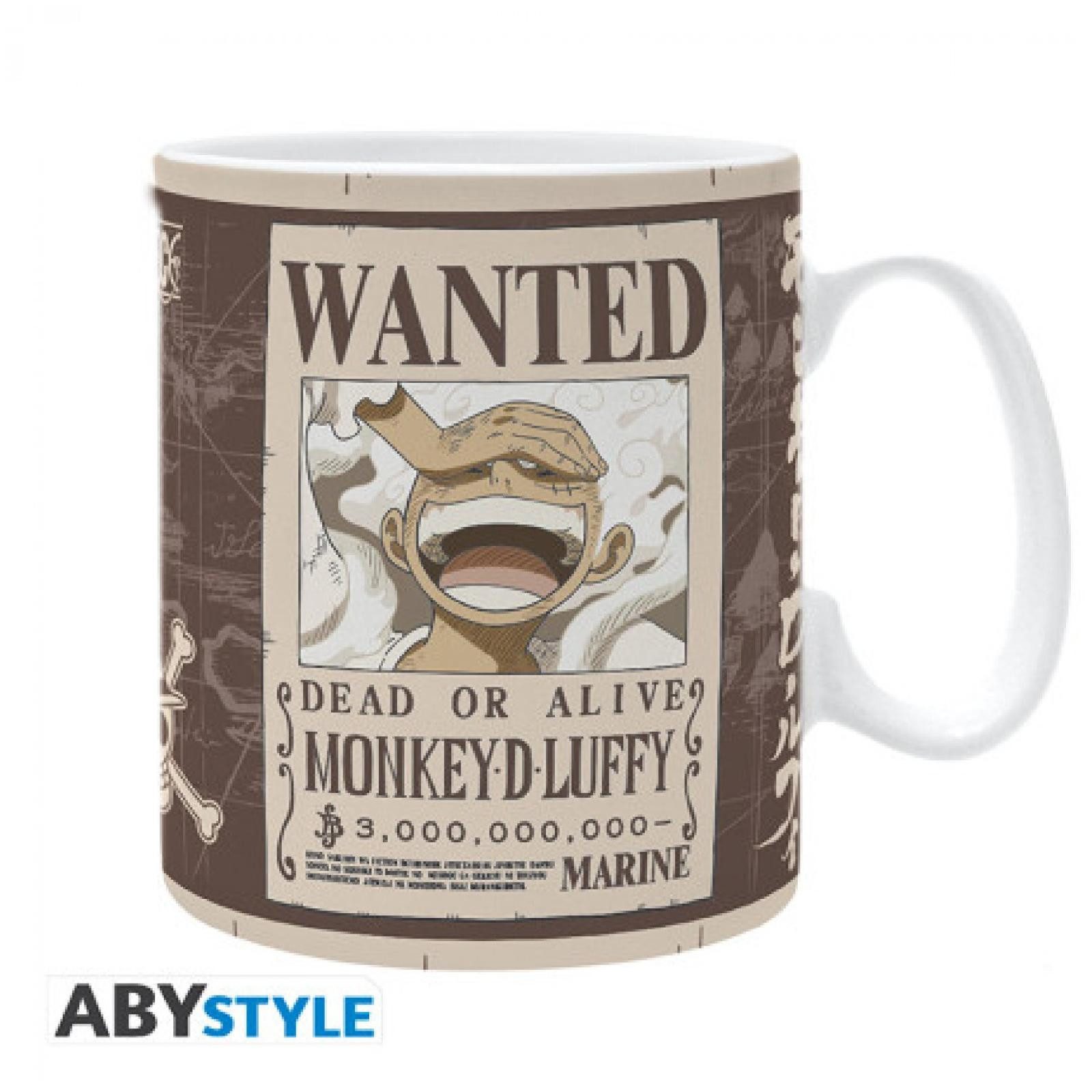 ABYstyle Tasse ONE PIECE - Tasse - 460 ml - Luffy Wanted