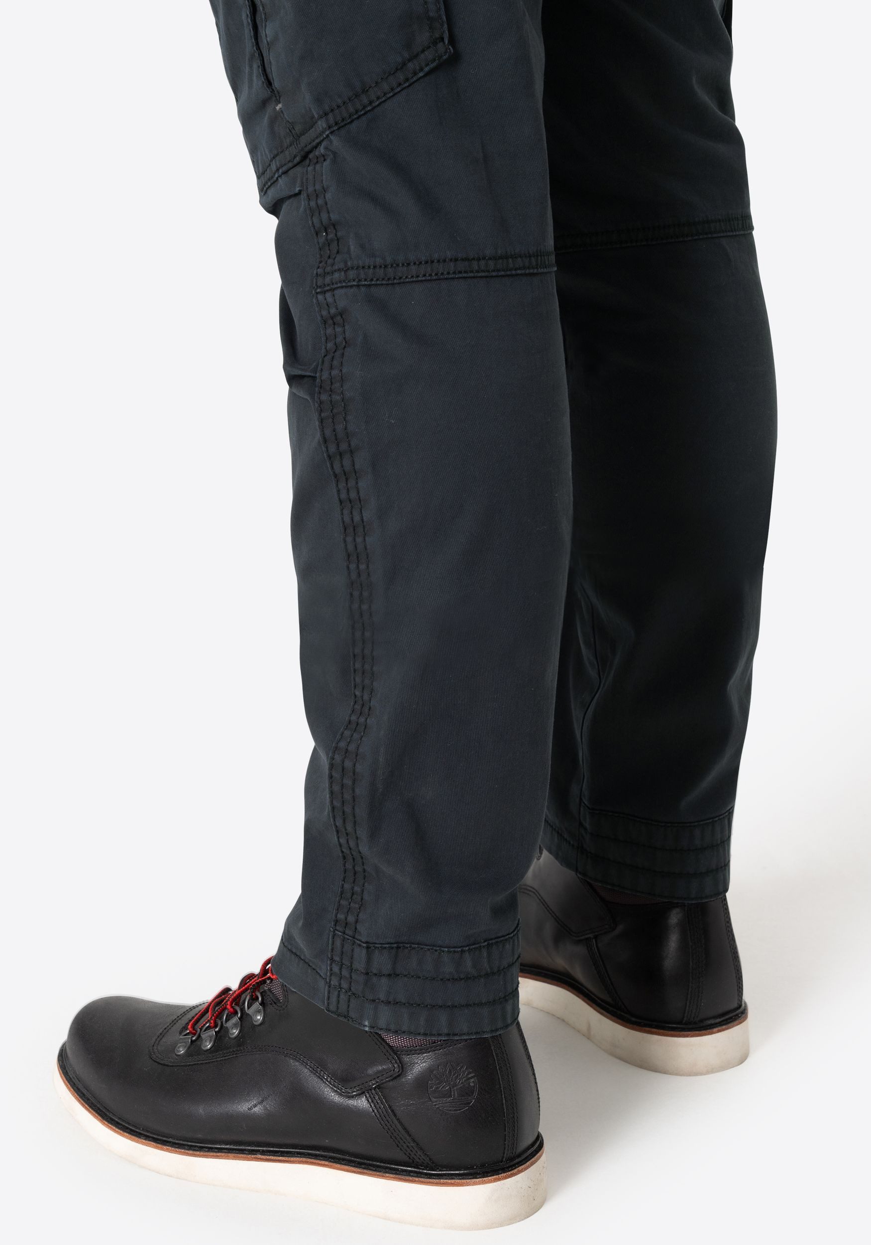 TIMEZONE Cargohose Regular Fit mittlere Bundhöhe Slim Legs für Herren Baumwolle Normal Fit Einfarbig elastisch Reißverschluss – Bild 5 von 5