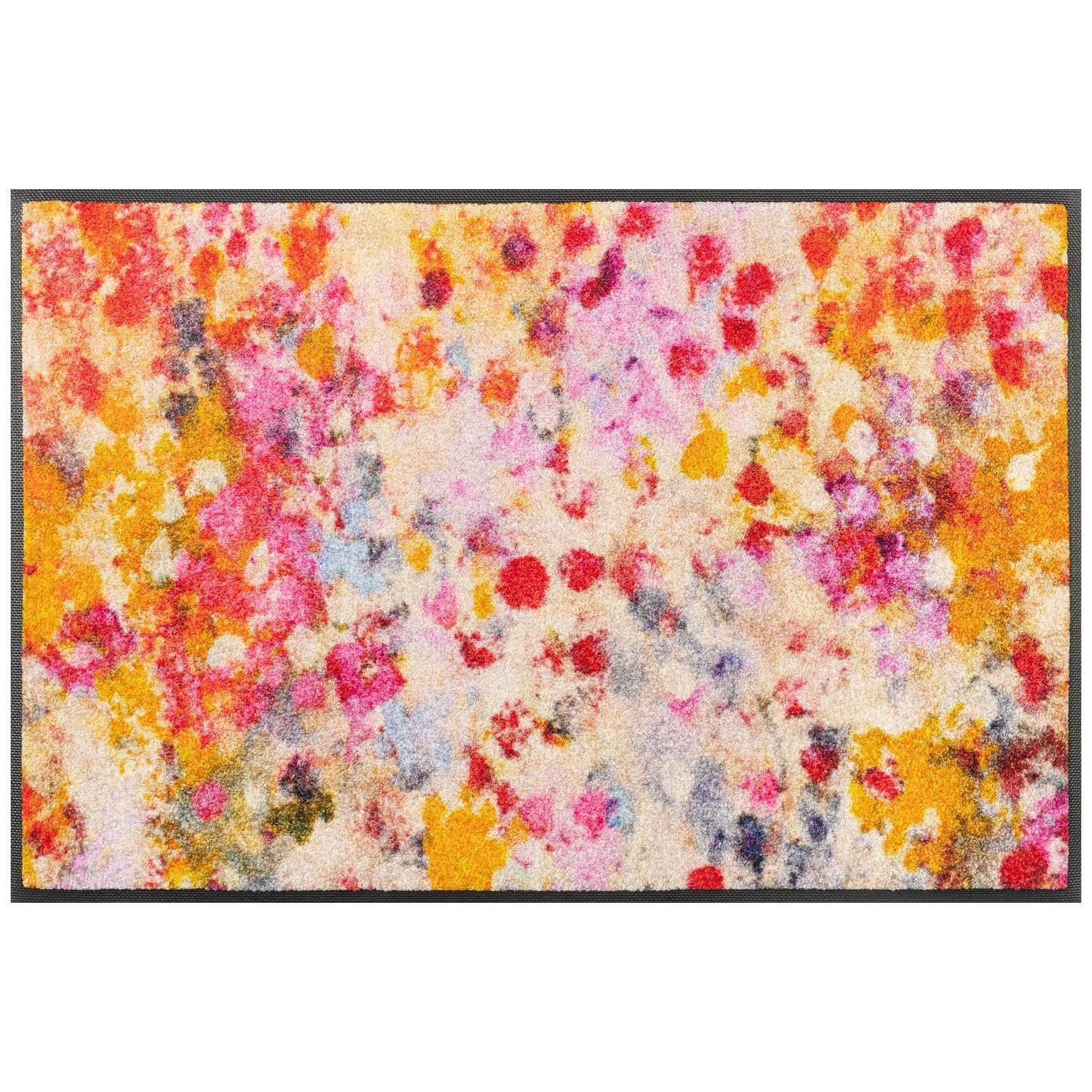 Floornovo Fußmatte Floornovo Schmutzfangmatte Sommerwild waschbare Fussmatte, rechteckig, rutschfest