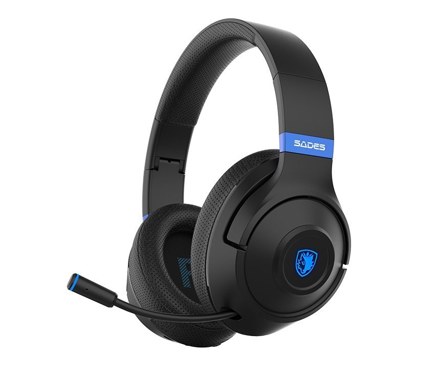 Sades Whisper SA-205 Gaming-Headset (kabellos, Stereo, Over Ear, Bluetooth  5.3, 3,5 mm), Einziehbares Mikrofon nimmt Ihre Stimme auf und überträgt sie  deutlich