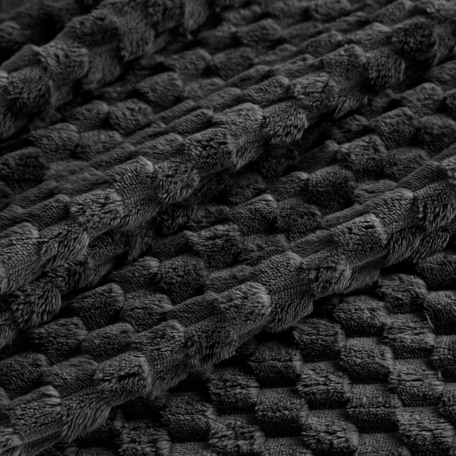 Wohndecke CINDY/6, Design91, Tolle Struktur, Waffelmuster, Weich, Karierte Decke, Karomuster