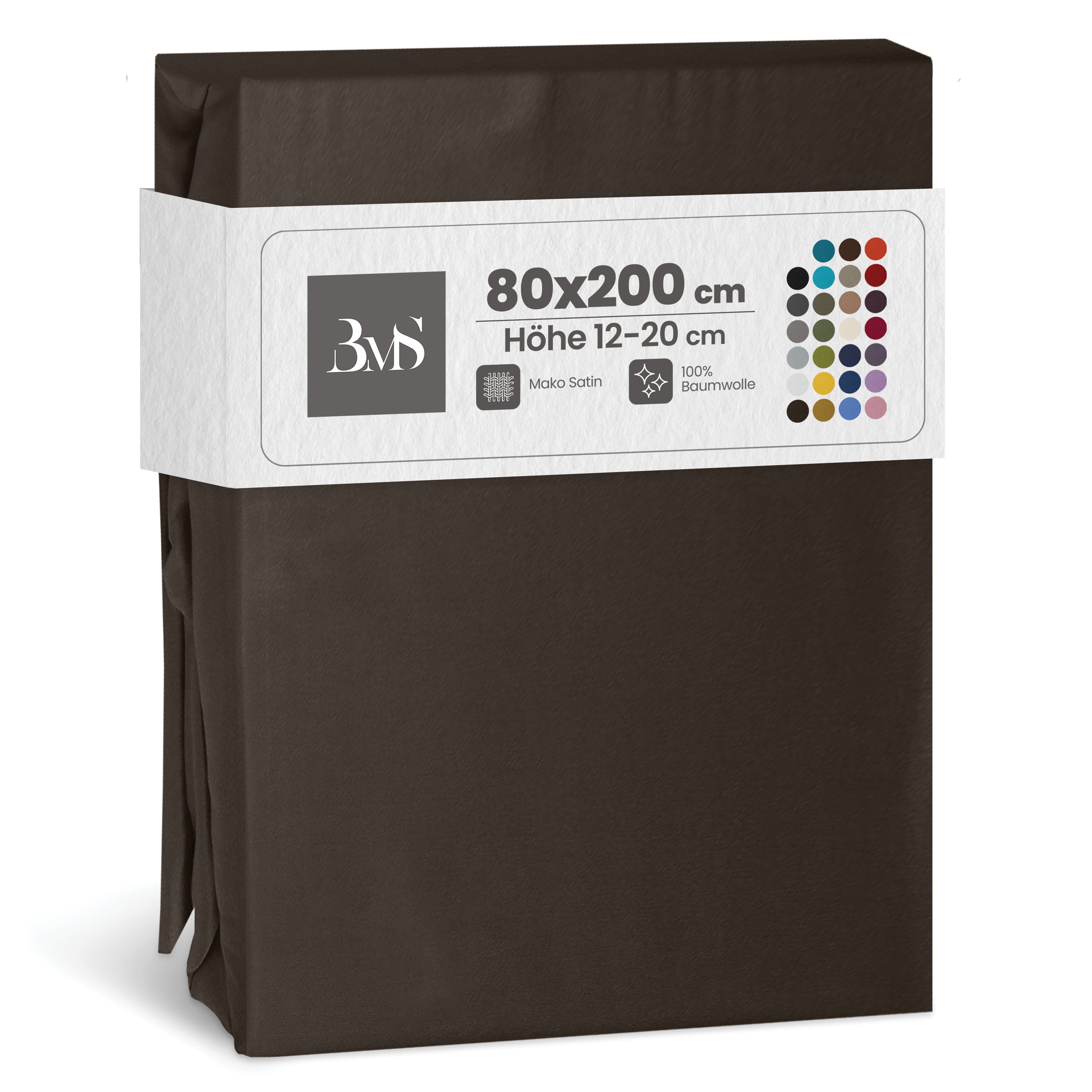 BETTWAESCHE-MIT-STIL Spannbettlaken Mako Satin Spannbettlaken, Matratzenhöhe 12-20 cm, Mako-Satin, Gummizug: rundum, (1 Stück)