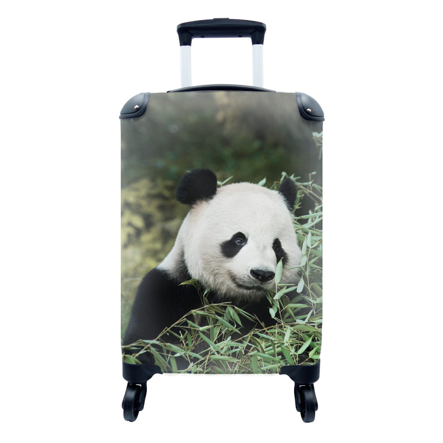 MuchoWow Handgepäckkoffer Panda - Bambus - Pflanze, 4 Rollen, Reisetasche mit rollen, Handgepäck für Ferien, Trolley, Reisekoffer