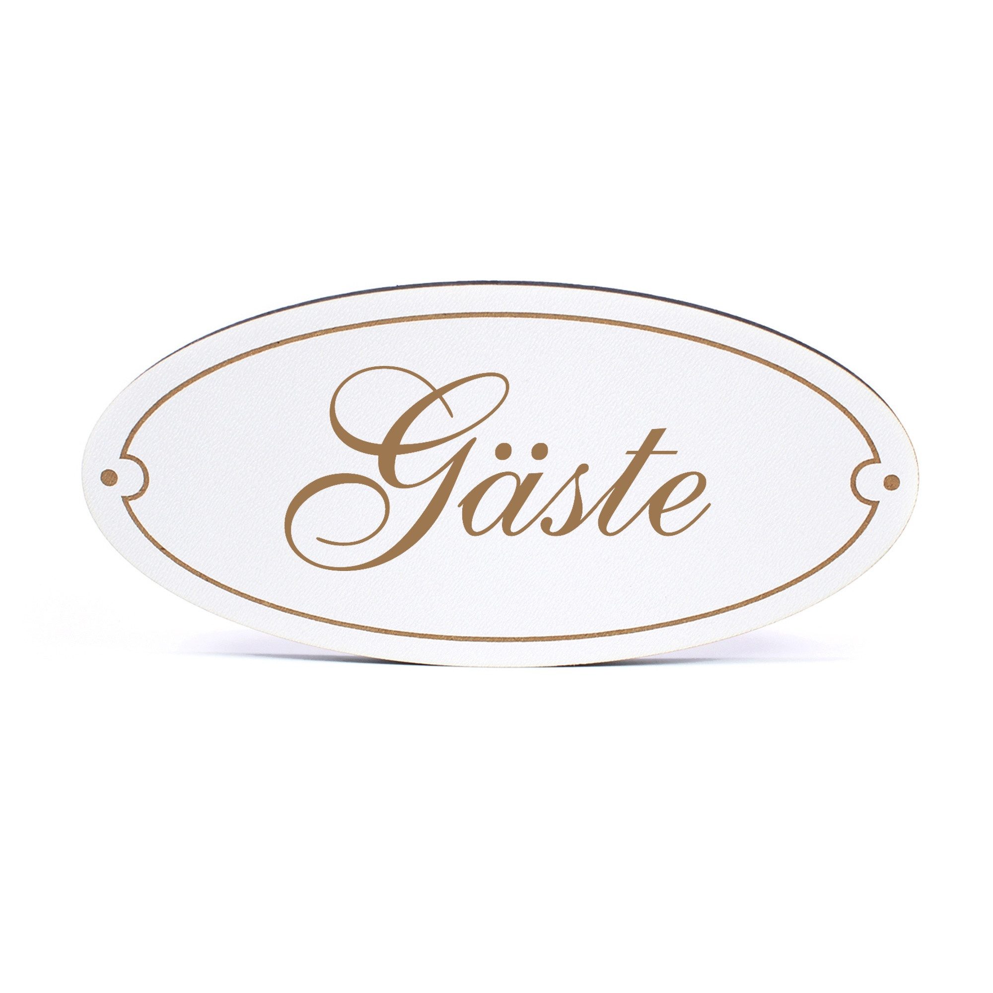 Dekolando Hinweisschild Türschild Oval - Gäste - Schild 15 x 7 cm - Schilder Türschilder, (1 St)