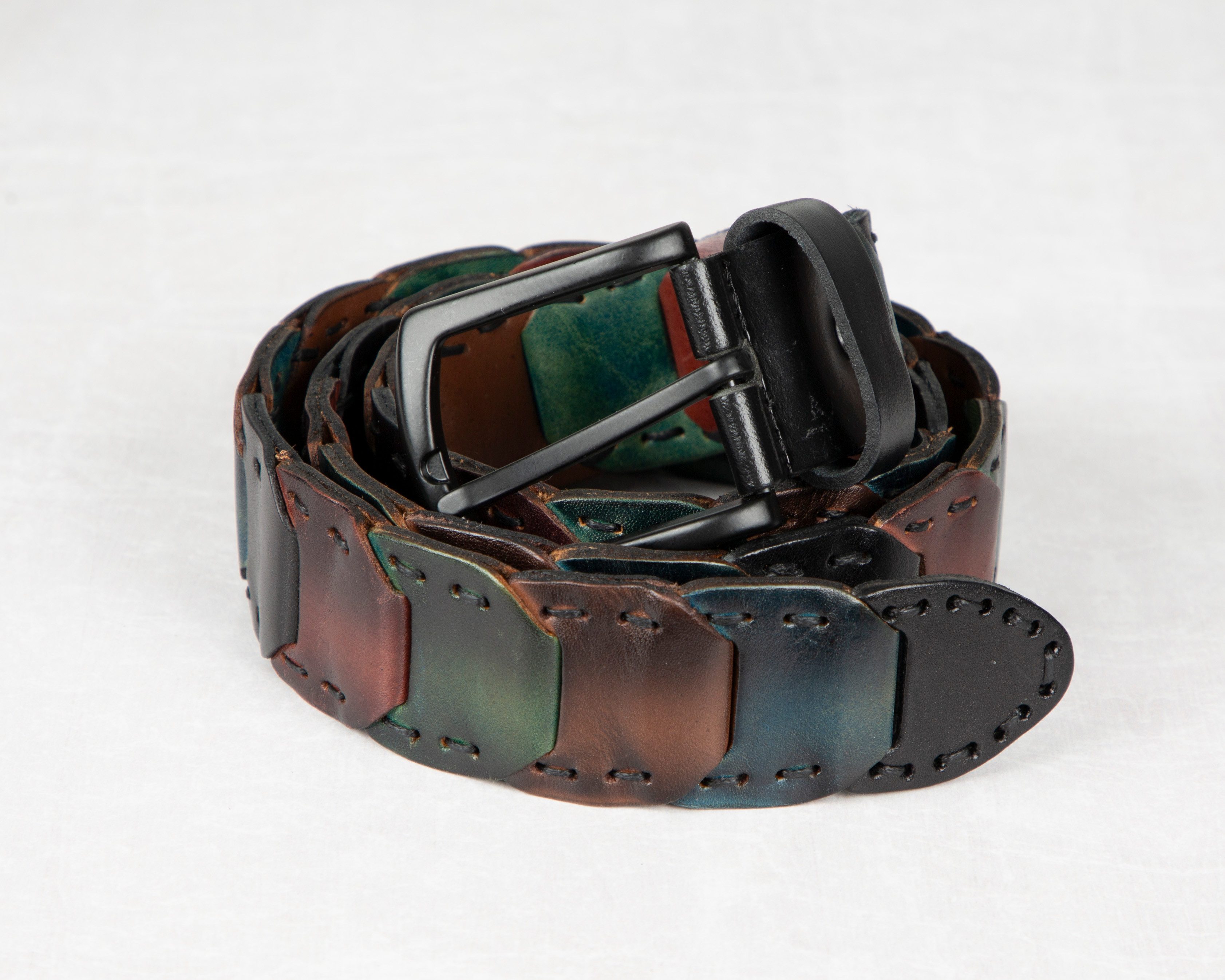 Renna Leather Flechtgürtel Echt Leder Gürtel