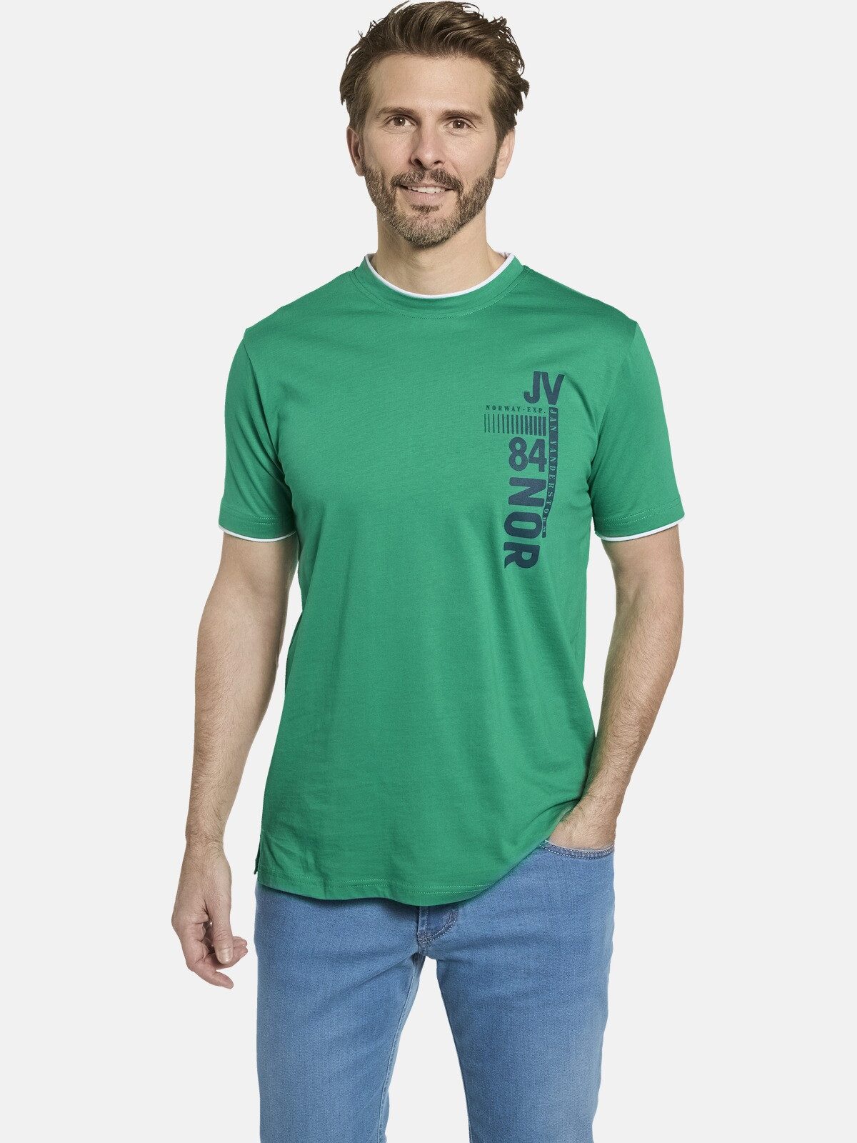 Jan Vanderstorm T-Shirt FLEMMING mit nordischem Aufdruck