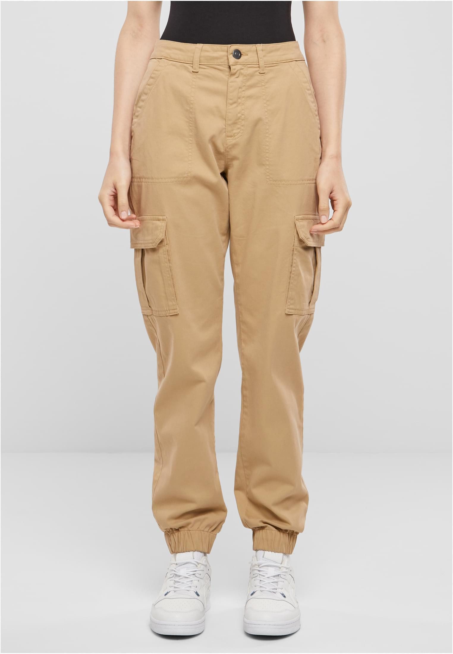 URBAN CLASSICS Funktionshose Ladies Cotton Twill Utility Pants Damen Hose