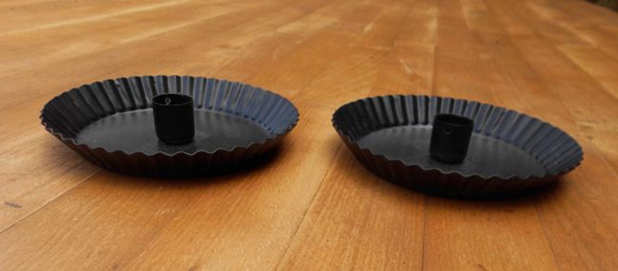 Deko-Impression Kerzenhalter Kerzenteller Kerzenhalter Kerzenständer 2er Set Eisen für Tafelkerzen (2 St)