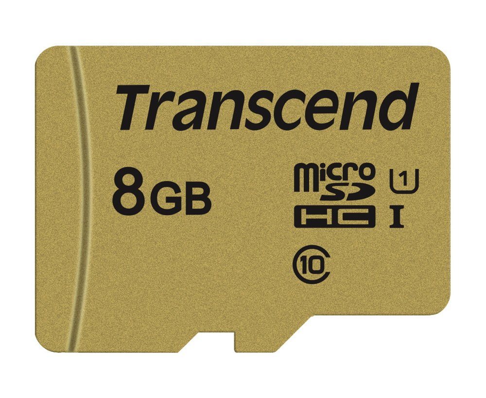 Transcend Micro SDHC Karte 8GB Speicherkarte 500S UHS-I U1 Class 10 Speicherkarte