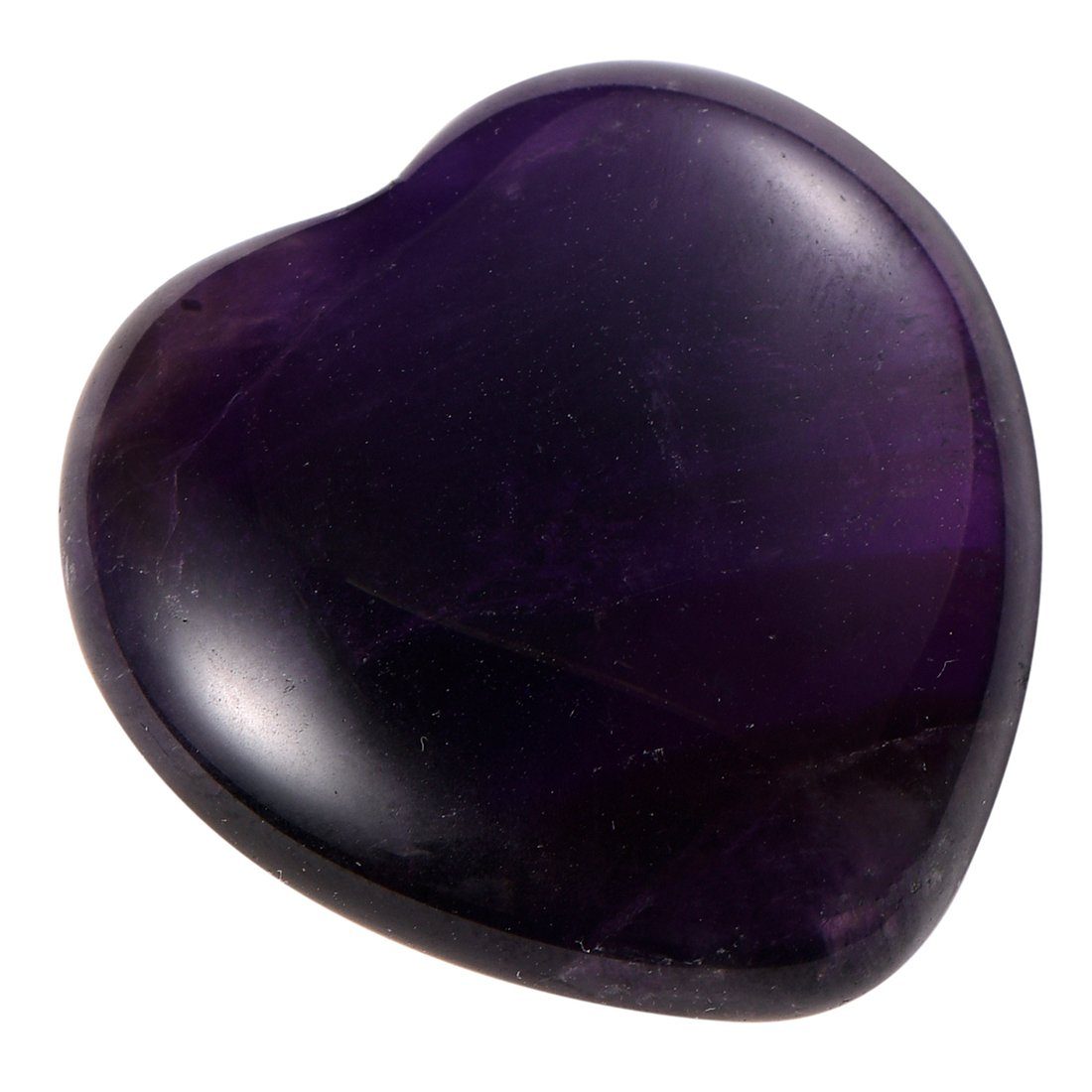 Morella Edelstein Herz Steinherz Handschmeichler, Amethyst Edelstein in Herzform – Bild 2 von 5