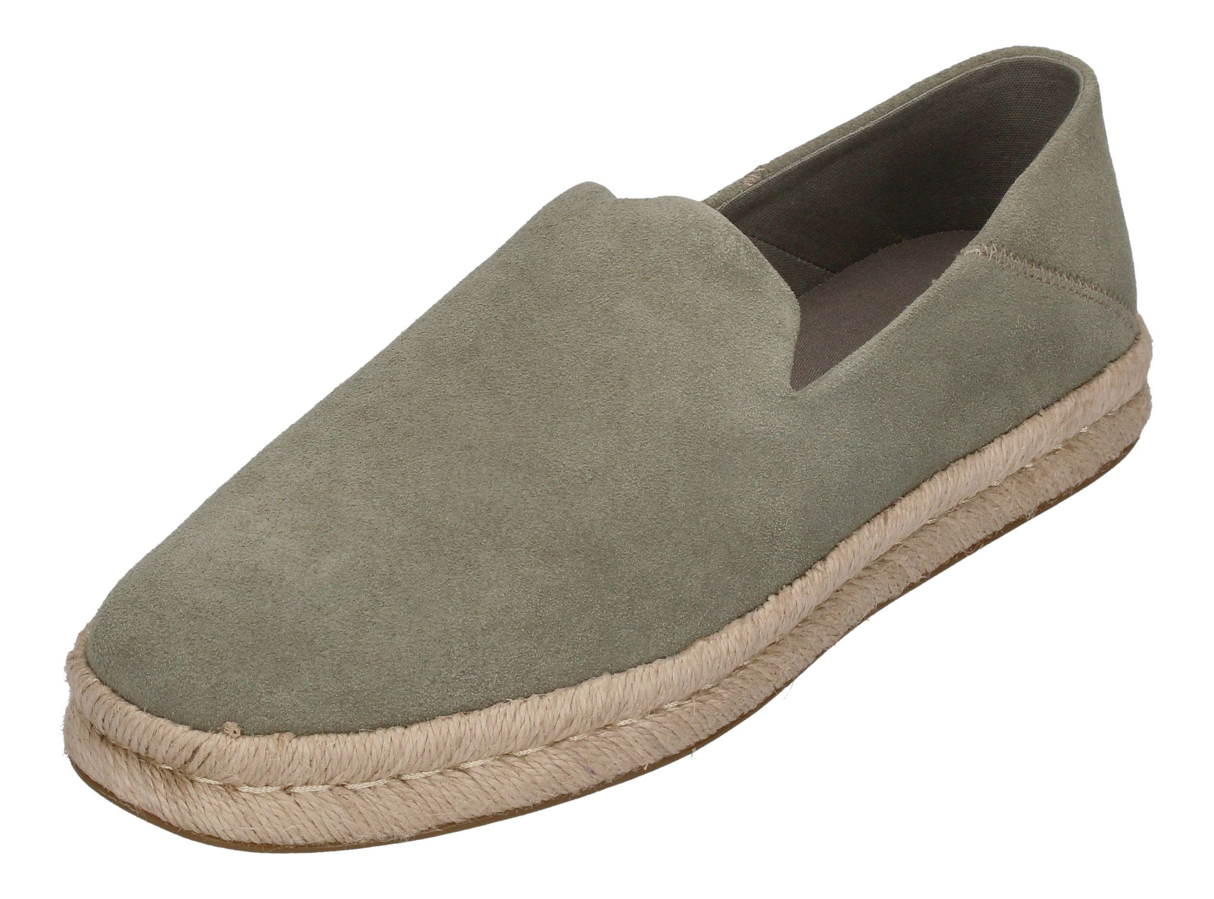 TOMS SANTIAGO Espadrille Vetiver Grey Suede