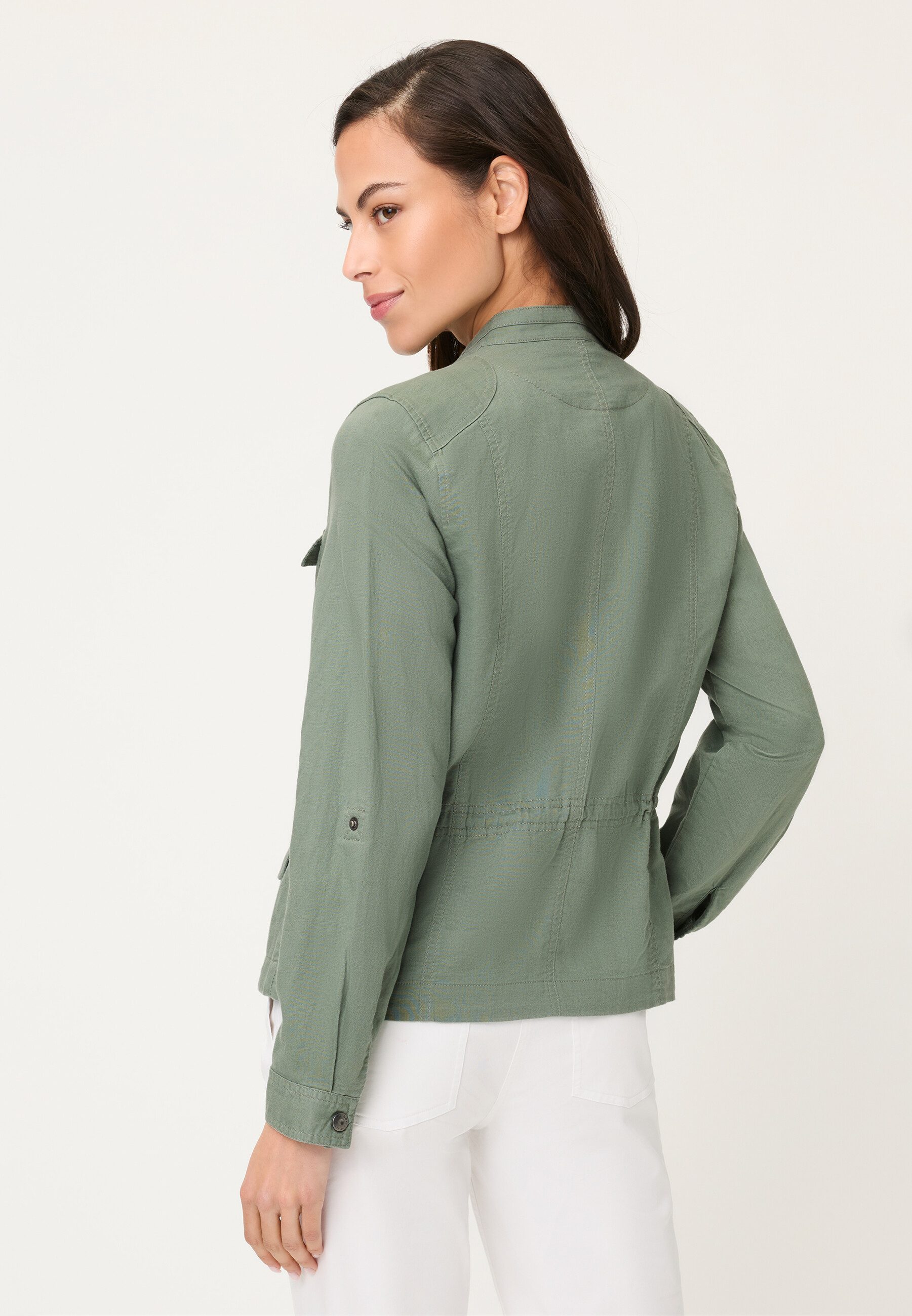 Olsen Kurzblazer Jacke mit kleinem Stehkragen