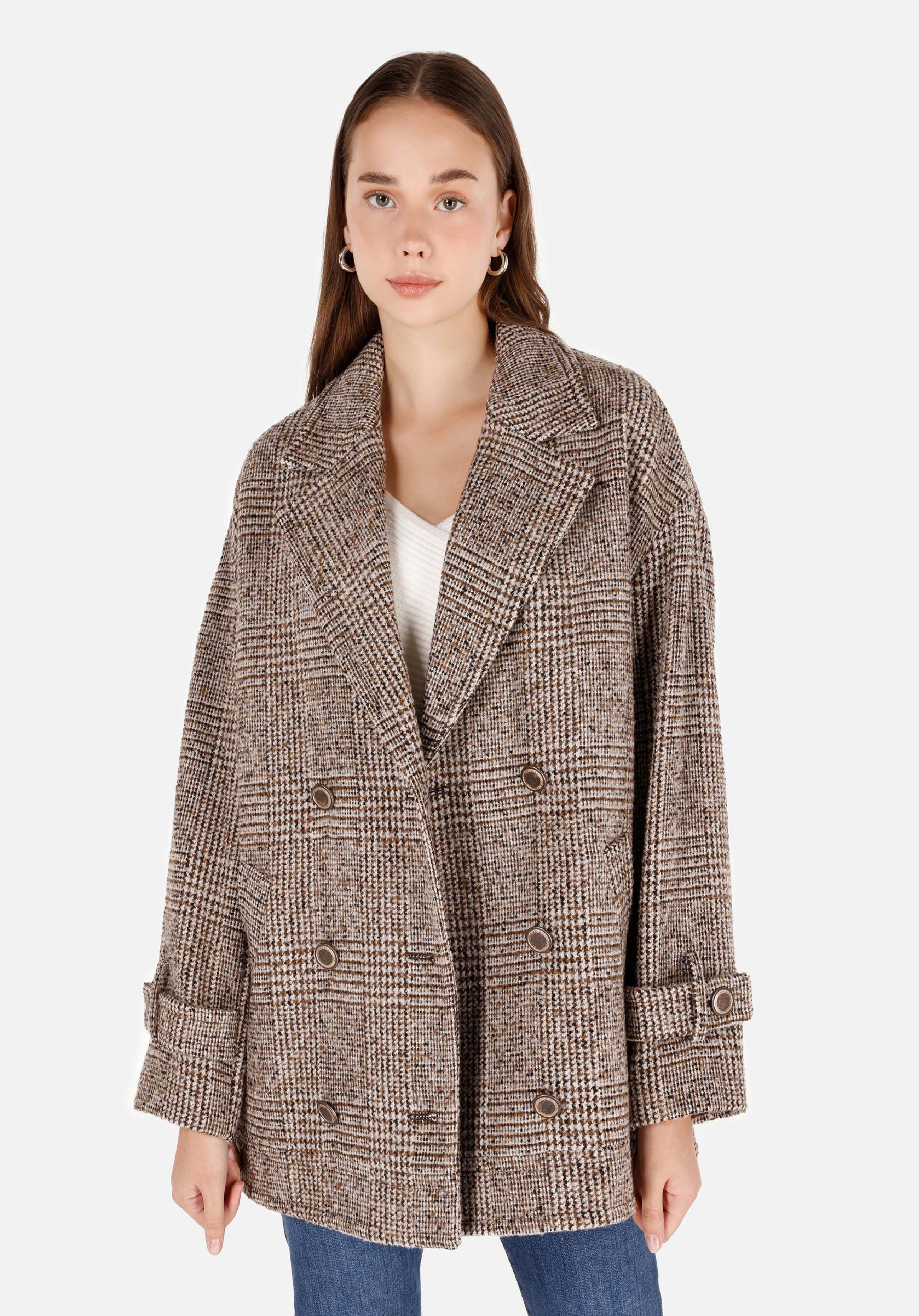 Colins Windbreaker Colins Regular Fit Damenmantel mit klassischem Kragen in Beige