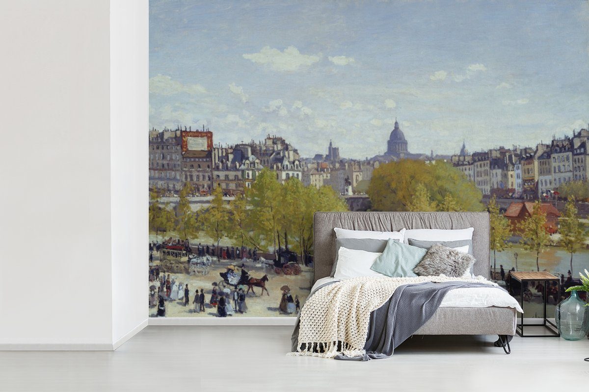 Wandtapete von Louvre des bedruckt, Wohnzimmer, Gemälde Montagefertig für Monet, Claude - Tapete Matt, Fototapete St), MuchoWow (6 Der Vinyl Kai