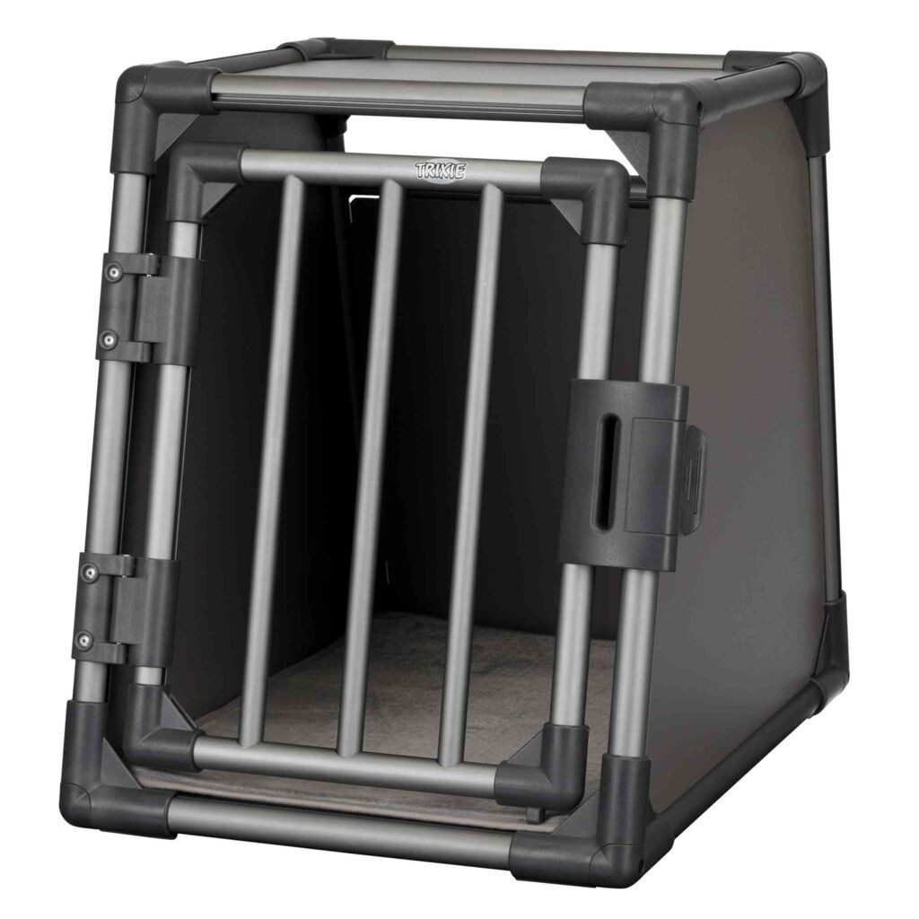 TRIXIE Tiertransportbox Transportbox, Aluminium - grafit - 48 × 56 × 61 cm