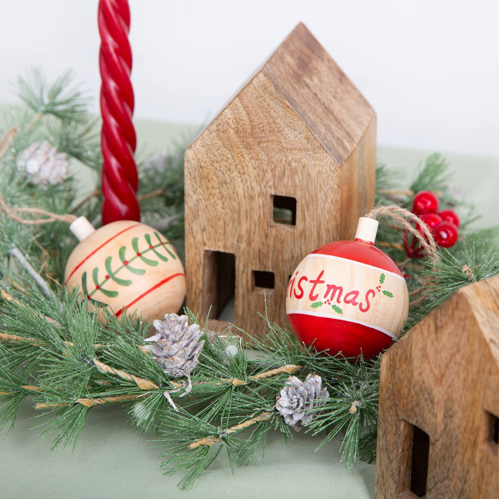 Logbuch-Verlag Dekofigur 2 Häuser zum Hinstellen Haus Figuren aus Holz brau günstig online kaufen