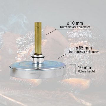 Lantelme Grillthermometer 120 Grad Räucherthermometer, Edelstahl 6,5cm Anzeige