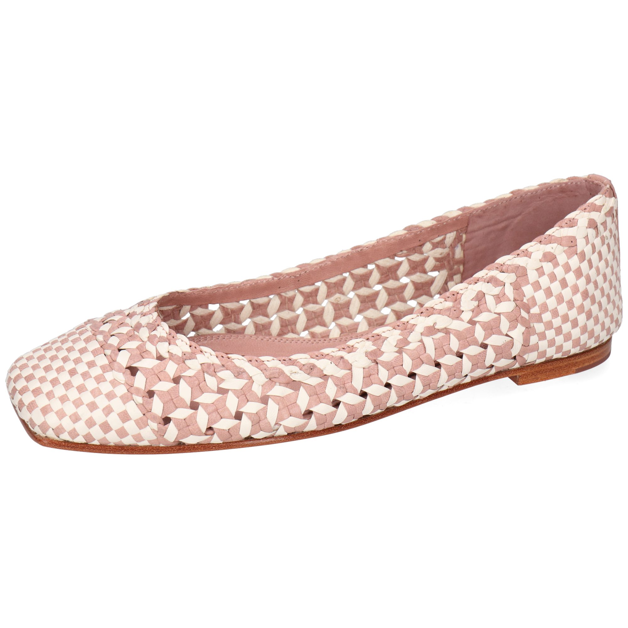 Melvin & Hamilton Elyssa 1 Leder-Geflochtene Schuhe für Damen Ballerina Flache Absätze, Echtes Leder, Von Hand geflochten