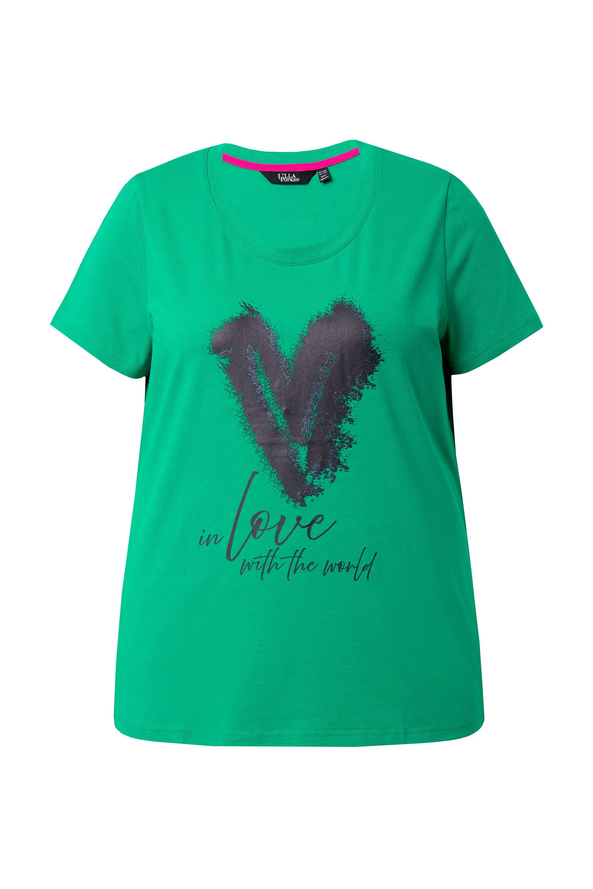 Ulla Popken T-Shirt T-Shirt Herz Classic Rundhals Halbarm günstig online kaufen