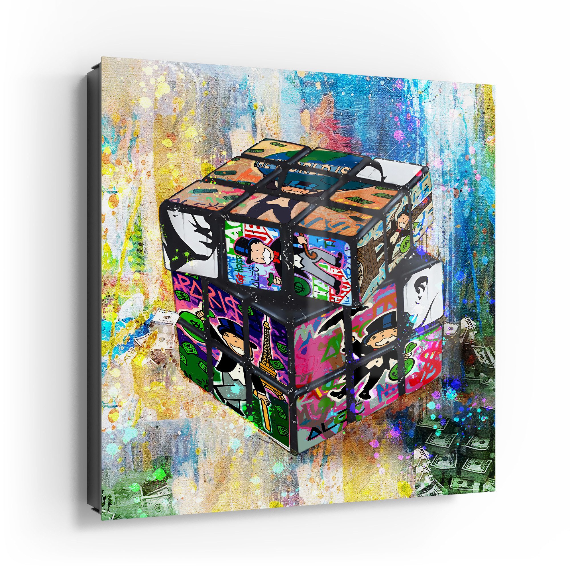 DEQOART Schlüsselkasten 'Pop-Kultur Würfel', Glas Schlüsselbox modern magne günstig online kaufen