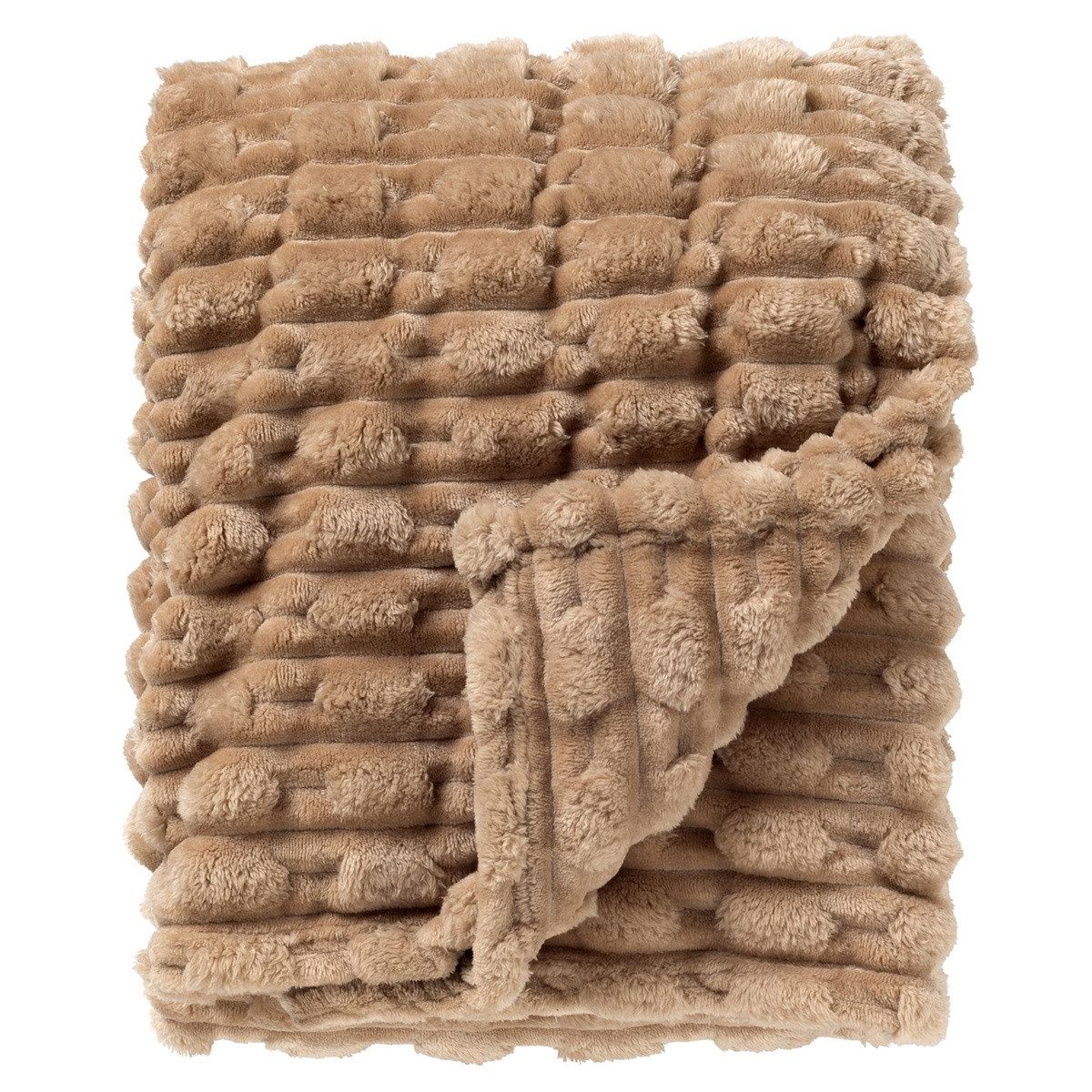 Wohndecke Kuscheldecke 'Lucas' 150 x 200 cm Cream - Beige, Dutch Decor