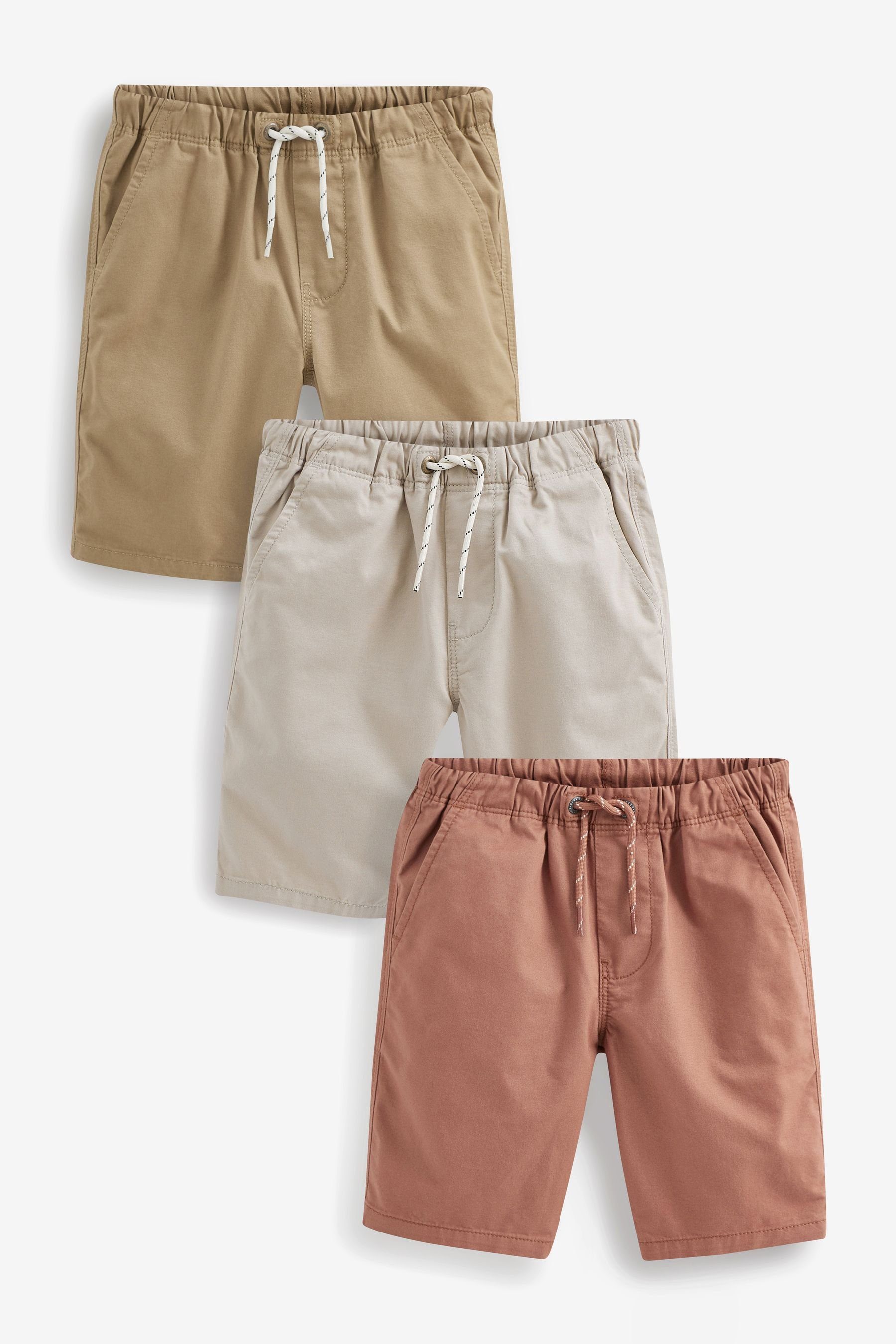 Next Shorts Schlupf-Shorts im 3er-Pack (3-tlg) Terracotta Brown