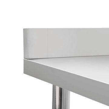 vidaXL Spülenschrank Küchen-Arbeitstisch mit Aufkantung 80 x 60 x 93 cm Edelstahl (1-St)