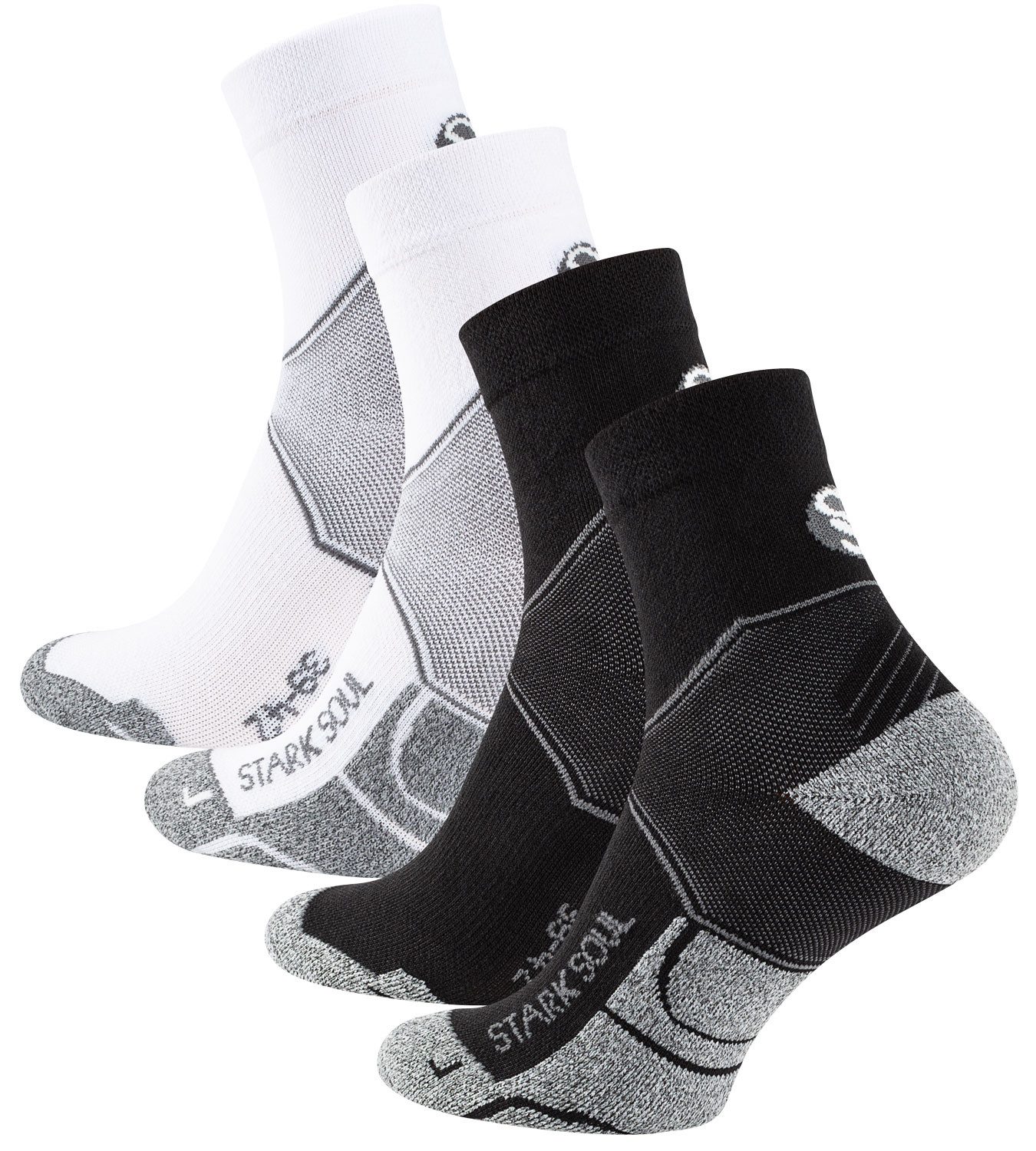 Stark Soul® Laufsocken Quarter Sport Носки, Performance - 2 Paar Laufsocken (2 Paar) Gepolsterte Sohle