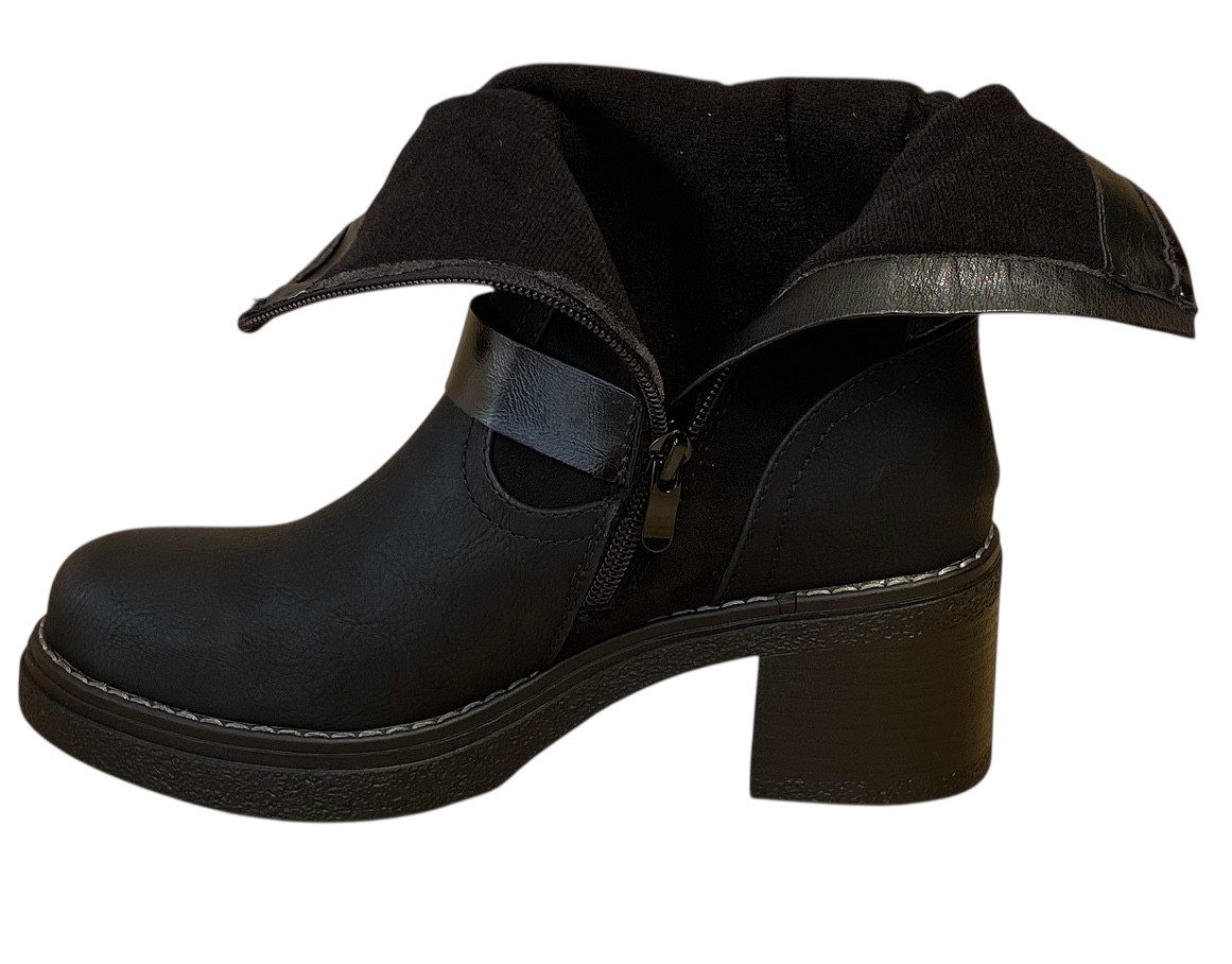 Pogolino 2530 Stiefelette Damen Stiefeletten Absatz ungefüttert mit Reißverschluss