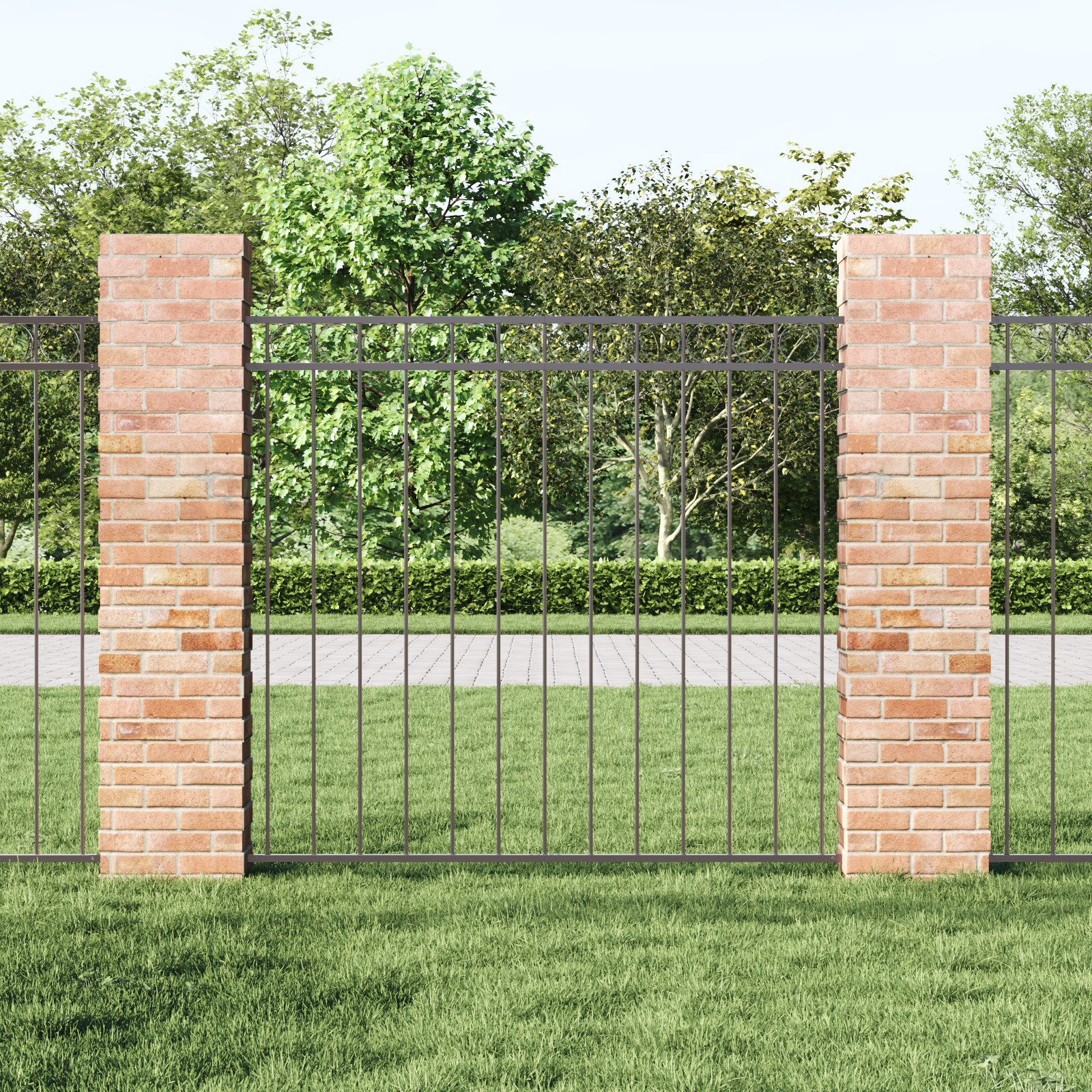vidaXL Gartenzaun Zaunfeld Grau 1,7x1,2 m günstig online kaufen