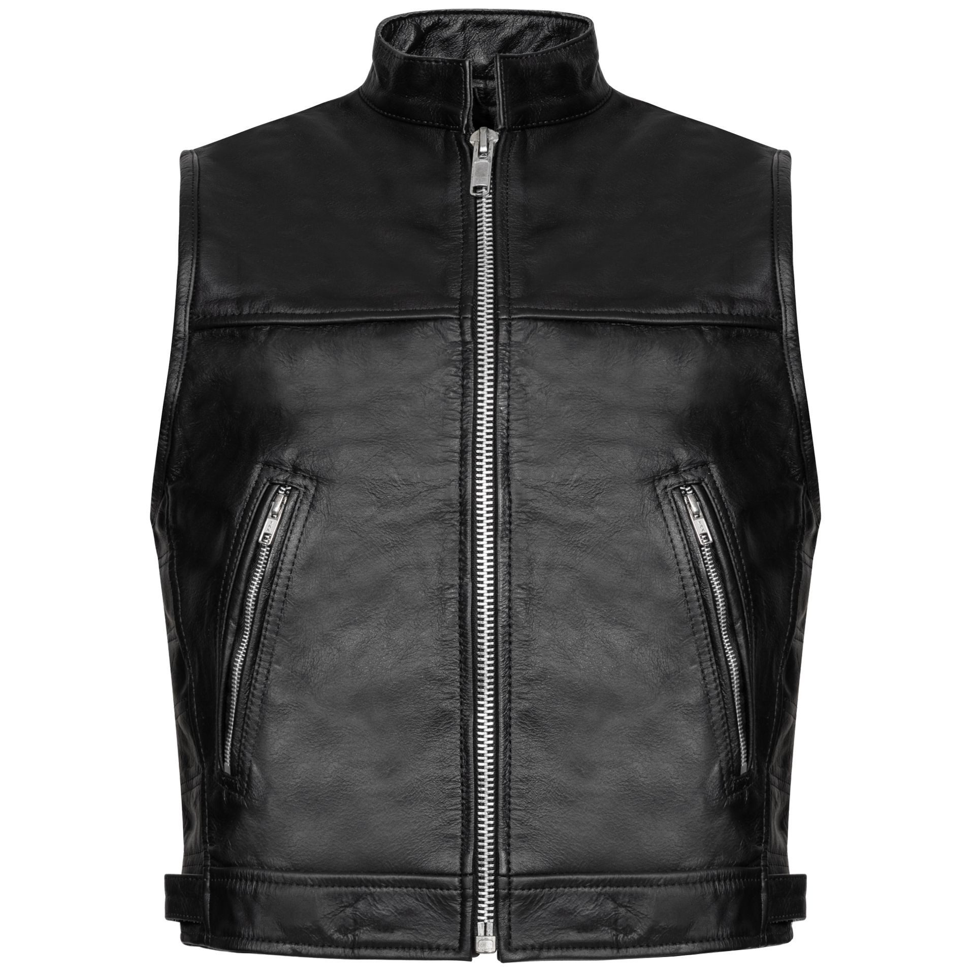 PAULGOS Motorradweste Lederweste Biker Kutte Clubweste Chopper Weste 100% Echtleder - BW8