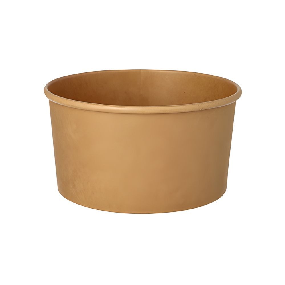 PAPSTAR Einwegschale Salatschalen, Pappe rund 1000 ml Ø 15 cm, 7,5 cm braun 300 Stk, Pappe, beschichtet