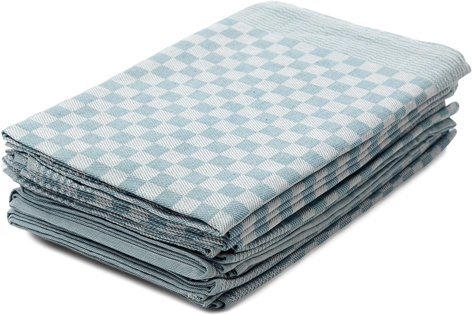 Hometex Premium Textiles Geschirrtuch Trockentuch, Profi-Küchentücher , (10er Set Geschirrtuch Grubentuch, 100% Baumwolle Zwirn, Sehr saugfähig - Premium Qualität)