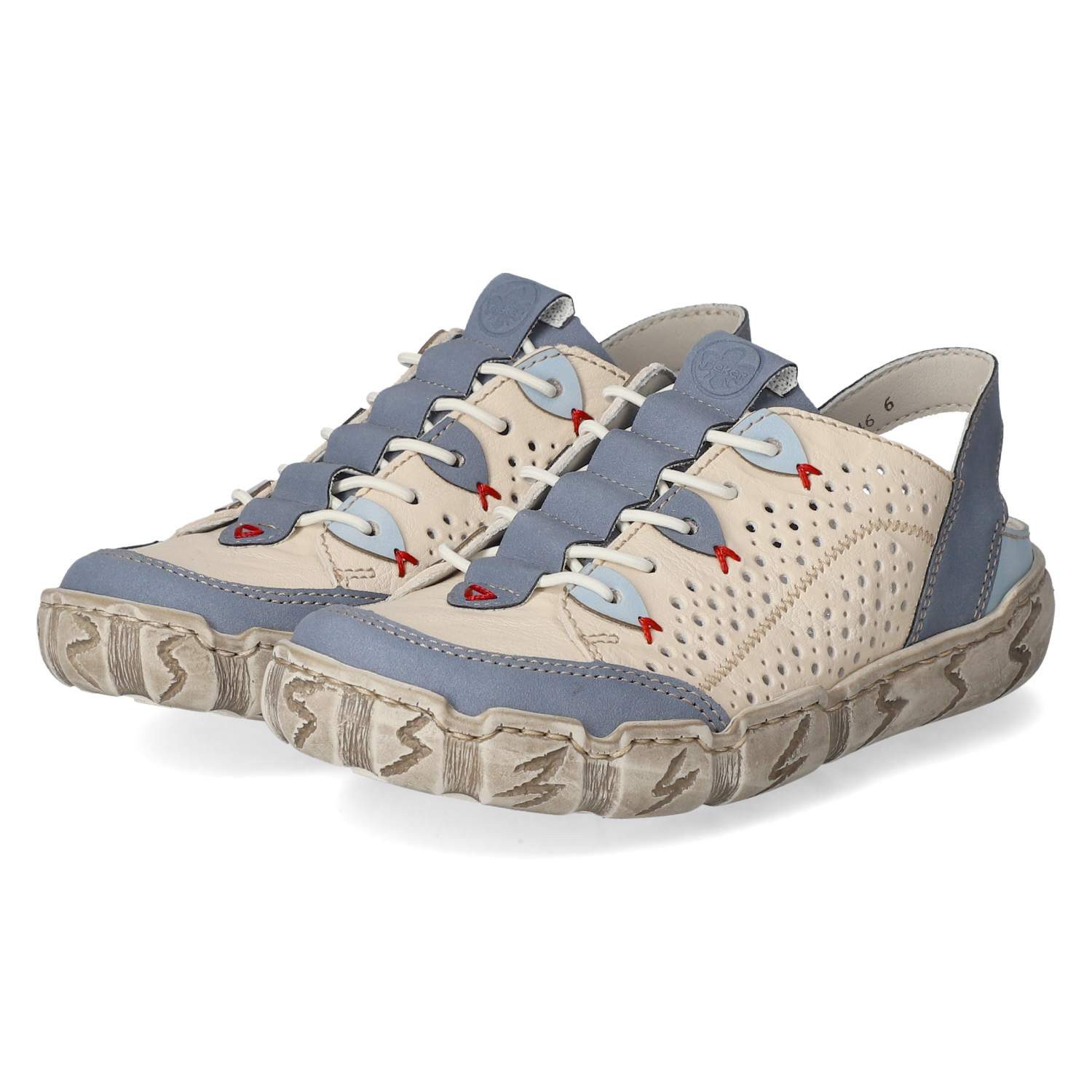 Rieker Rieker L0375-91 Damen Leder und Synthetik white Slipper