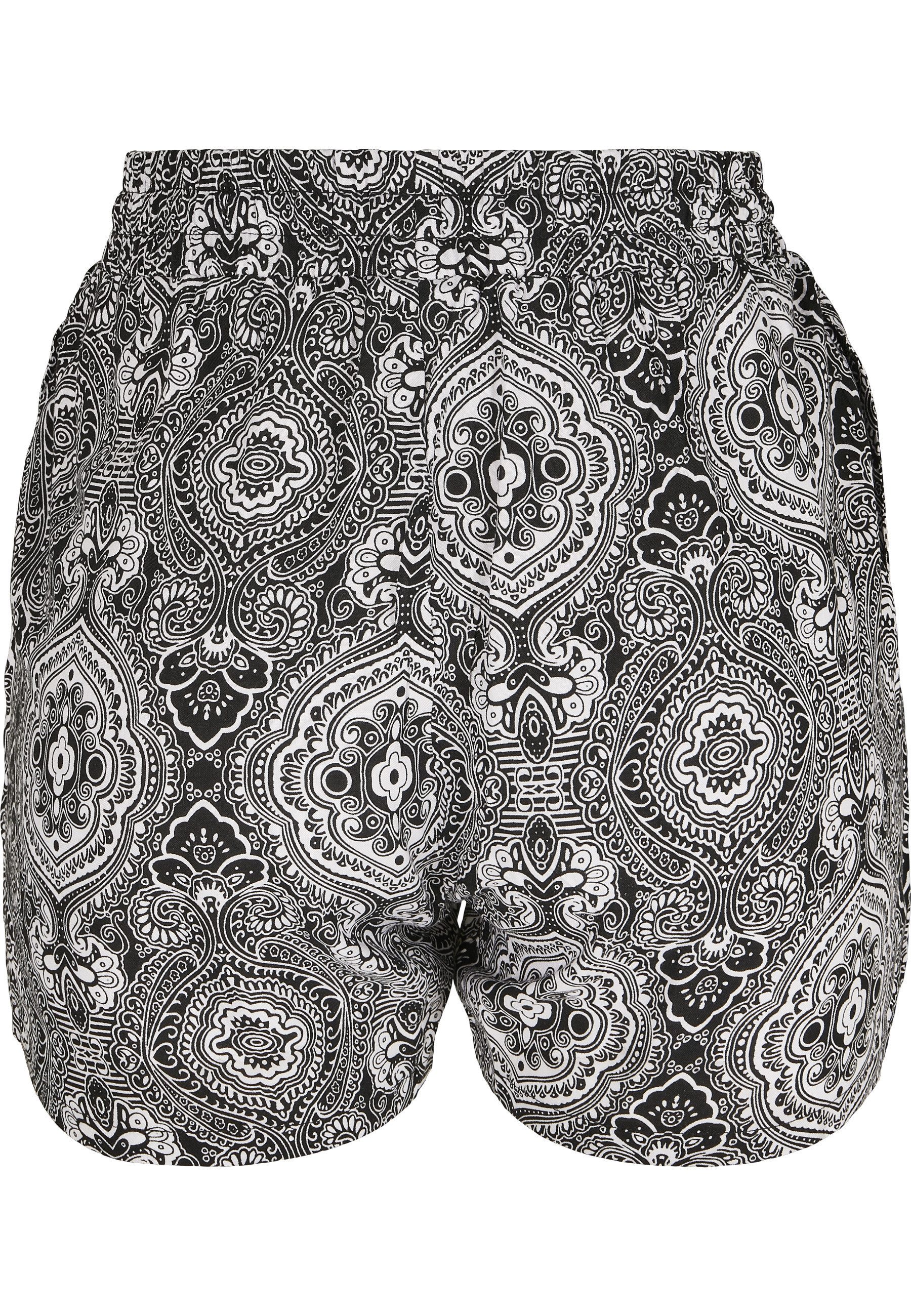 URBAN CLASSICS Stoffhose Urban Classics Damen Ladies AOP Viscose Resort Shorts (1-tlg)